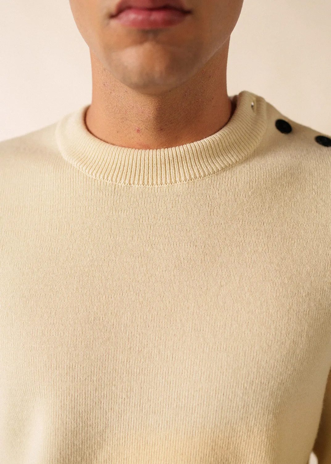 Saint James Cancale pull marin écru laine