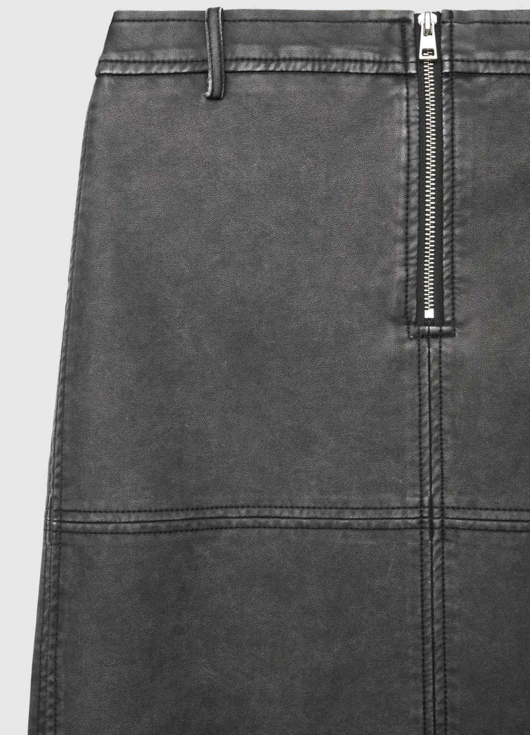 Calliope jupe midi femme simili cuir fente avant