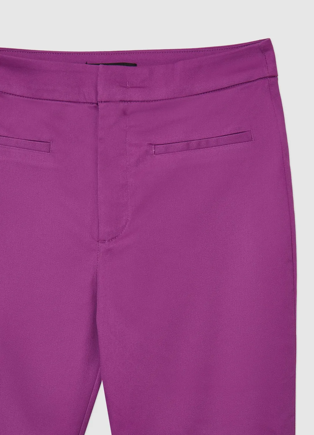 Calliope cropped flare pantalon femme coton rasatello