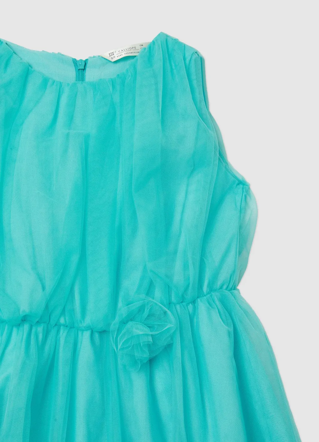 Calliope robe tulle fille courte rose cérémonie