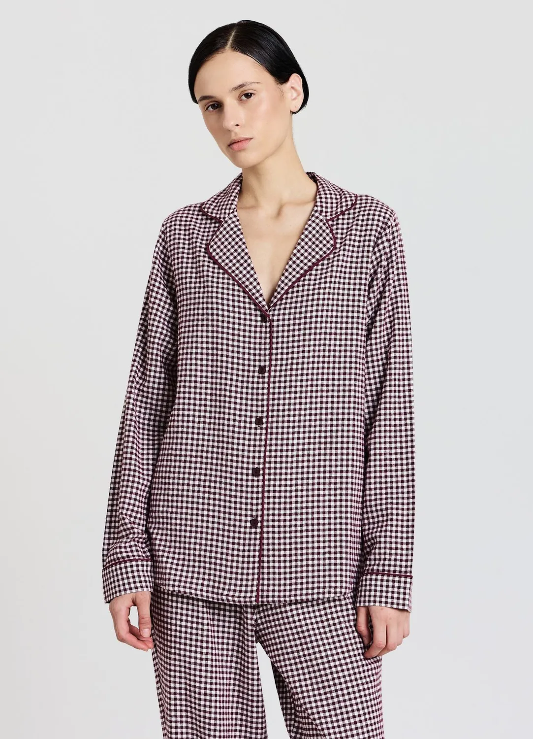 Calliope chemise pied-de-poule femme manches longues
