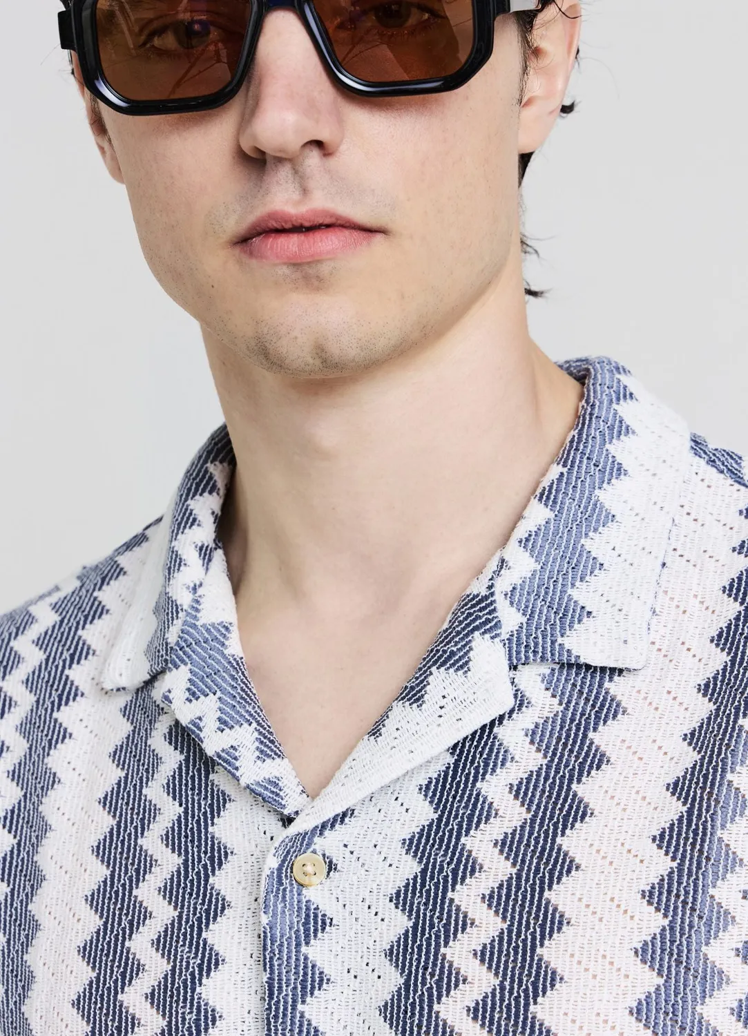 Calliope Croquet chemise homme rayée manches courtes