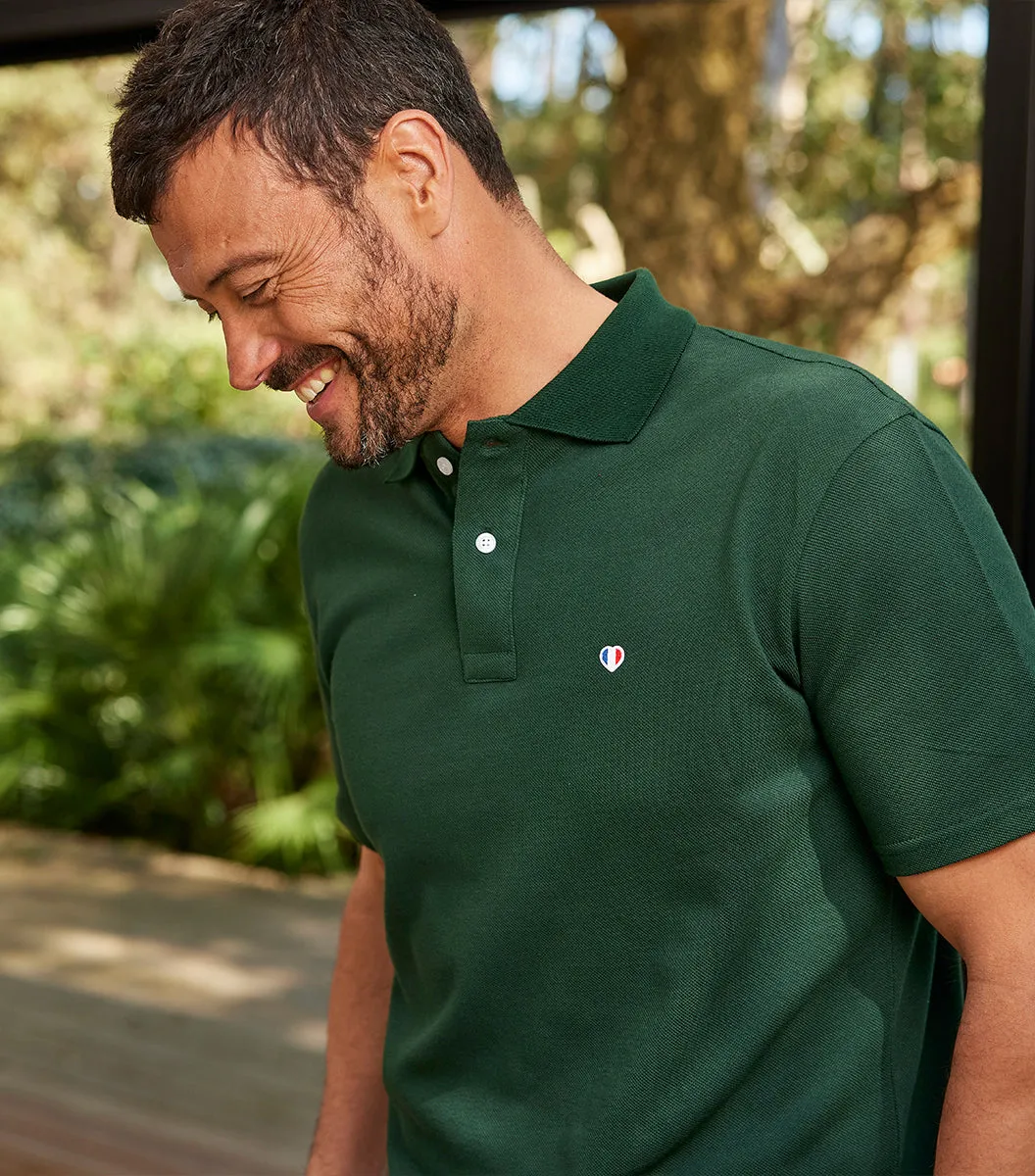Cocorico Iconique polo homme Sapin coton