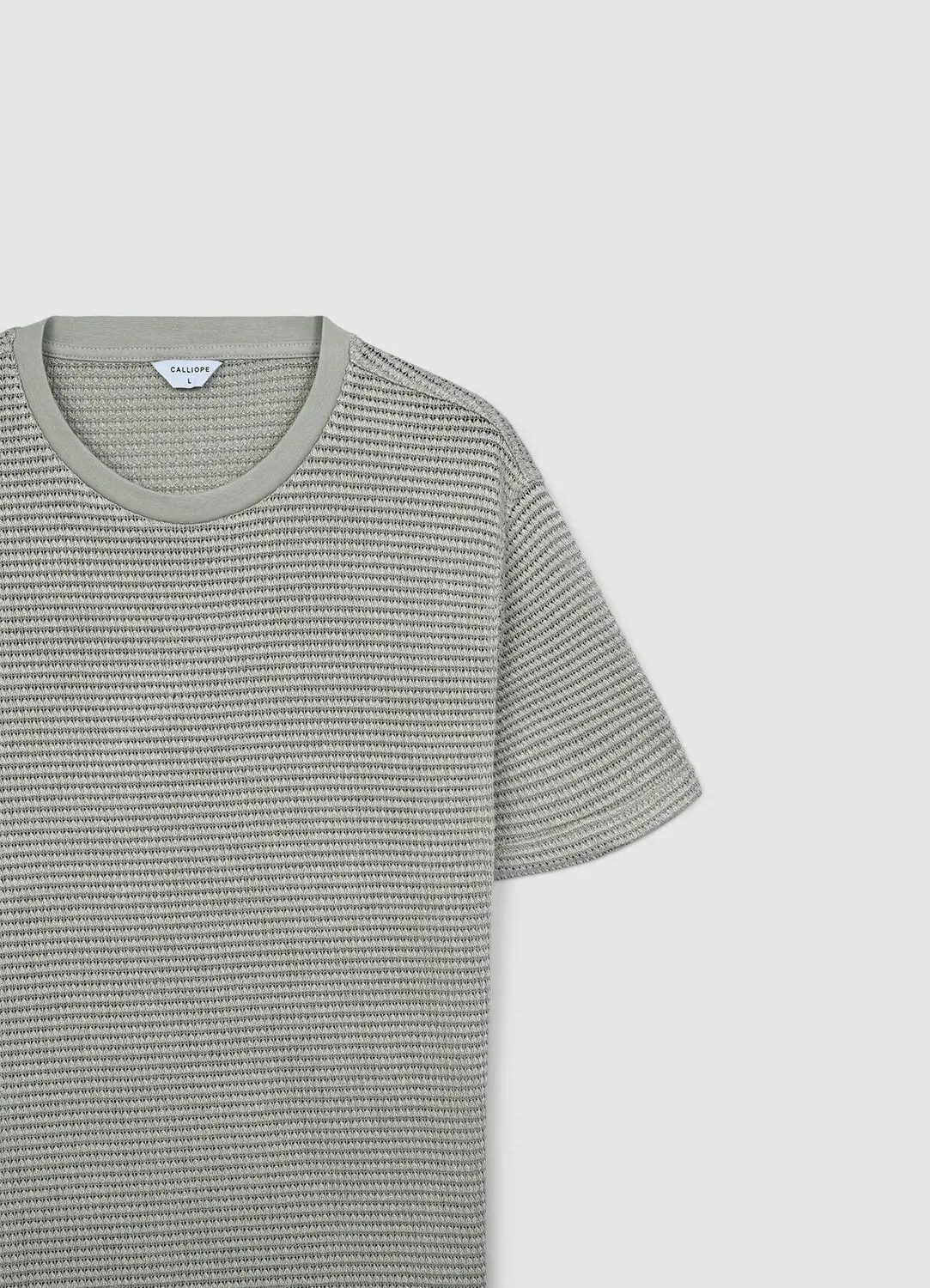 Calliope t-shirt homme col rond texturé uni