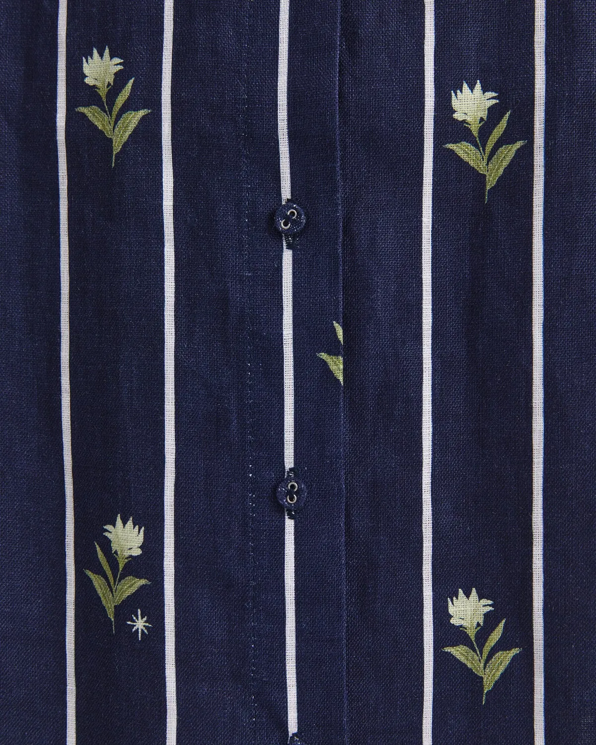 Sportscraft Hampton robe chemise lin midi rayures fleurs