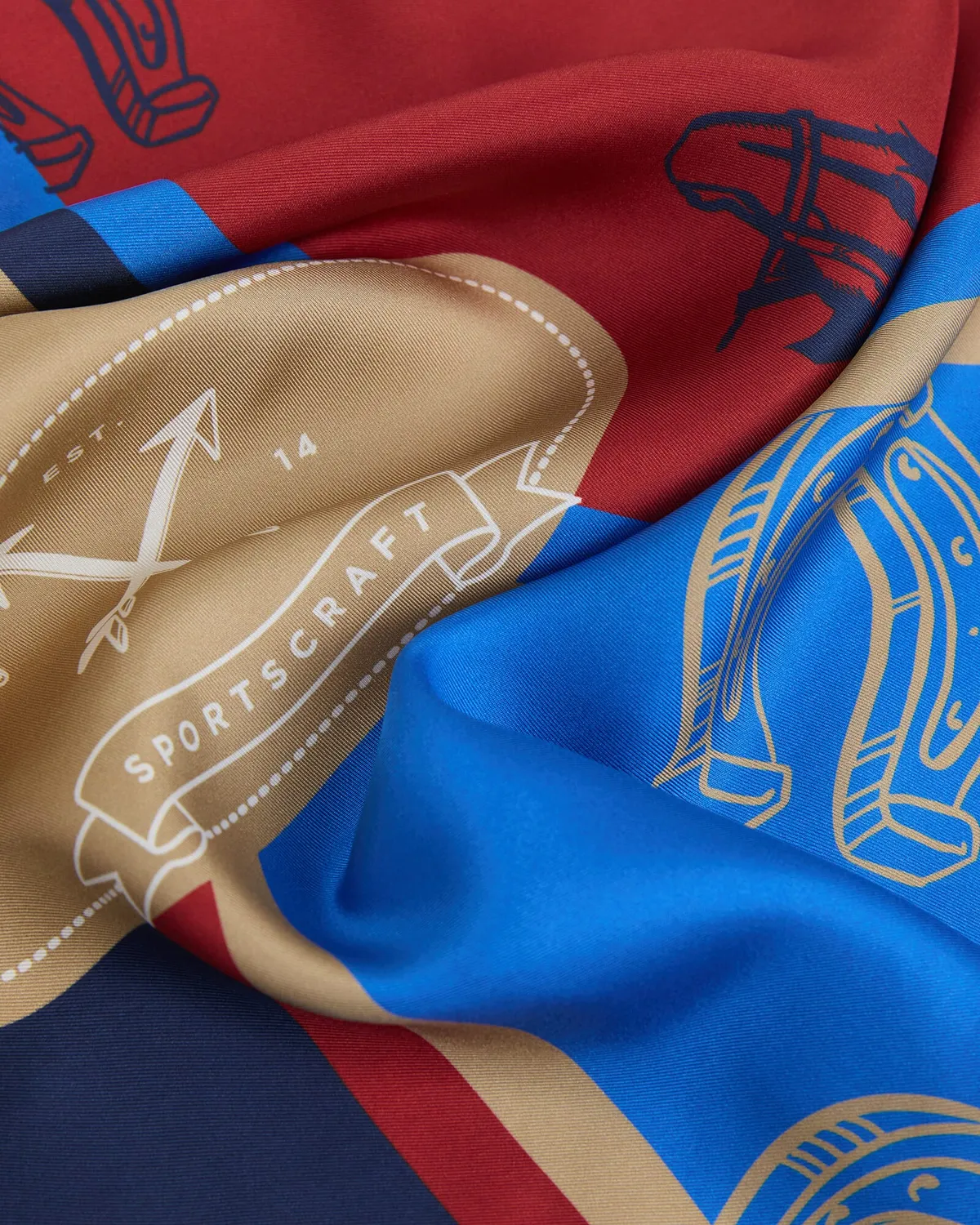 Sportscraft Hannah foulard soie 100x100 équestre