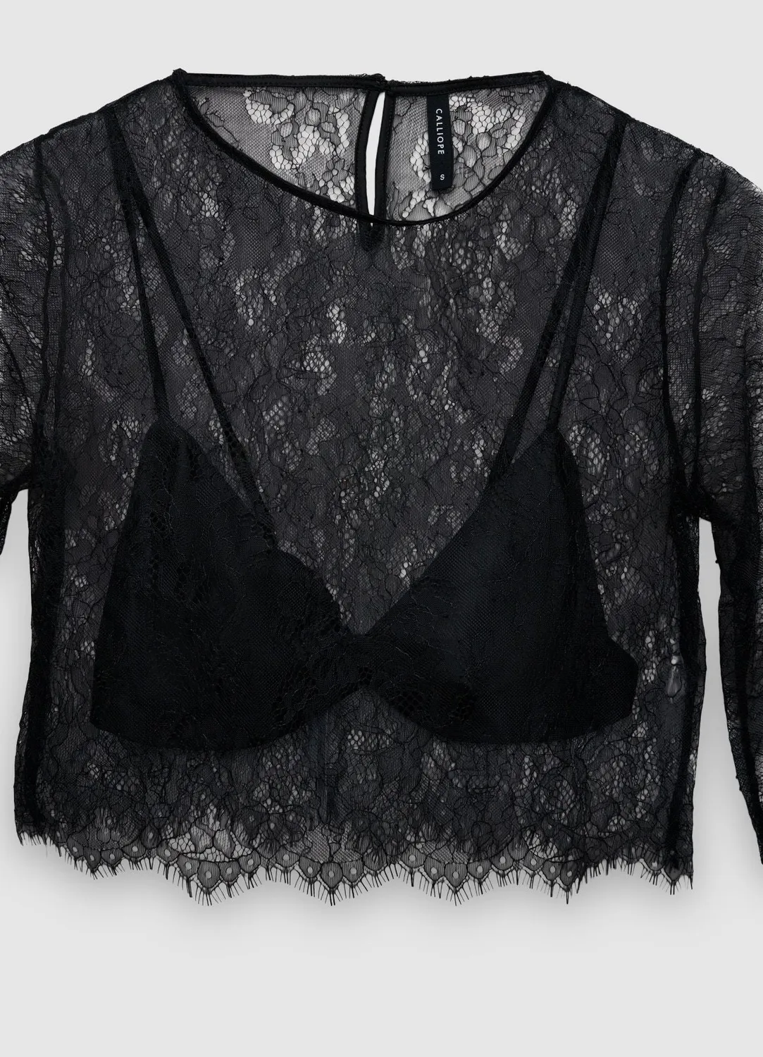 Calliope chemise crop dentelle femme bralette