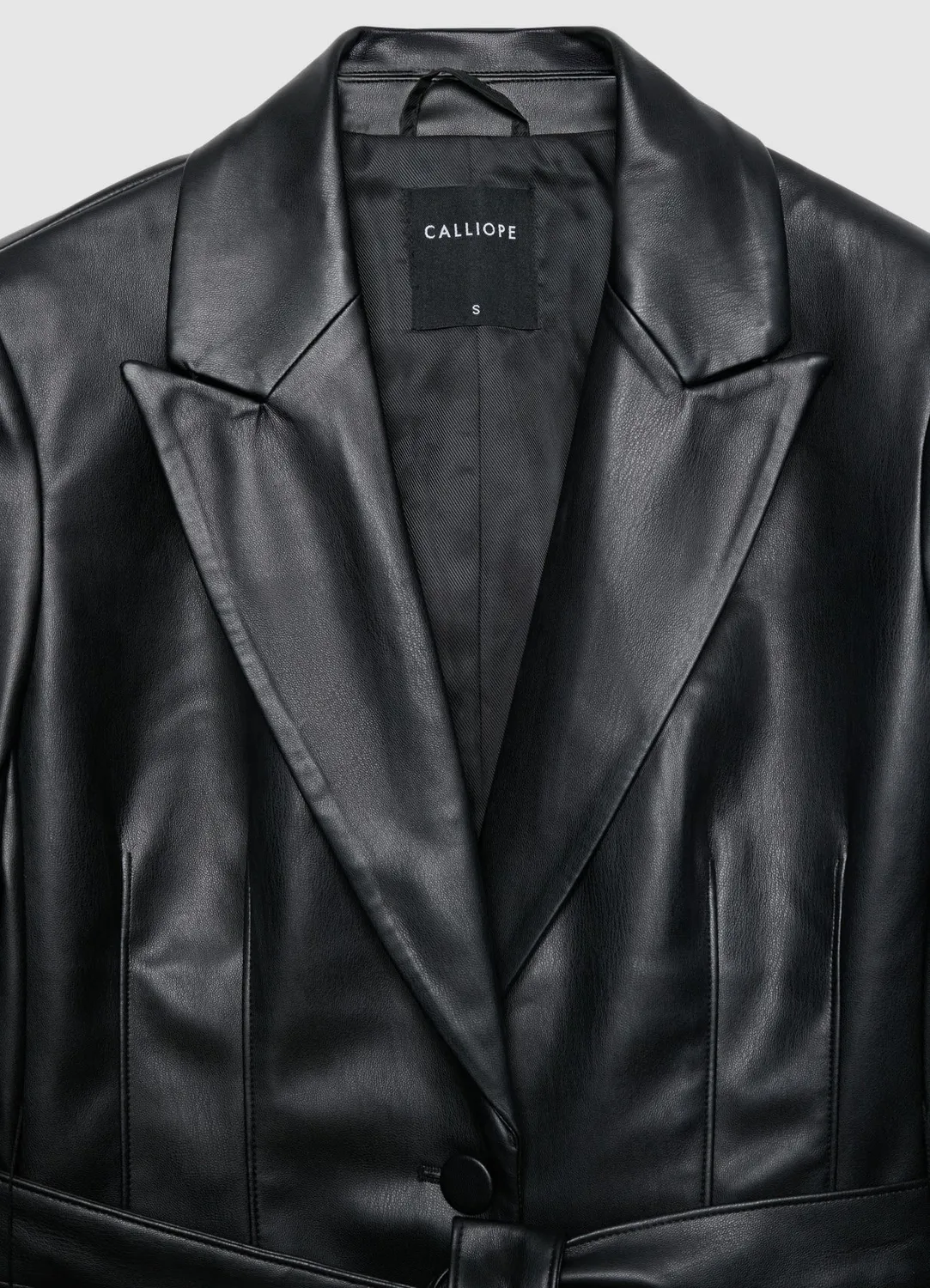 Calliope veste blazer effet cuir à ceinture femme