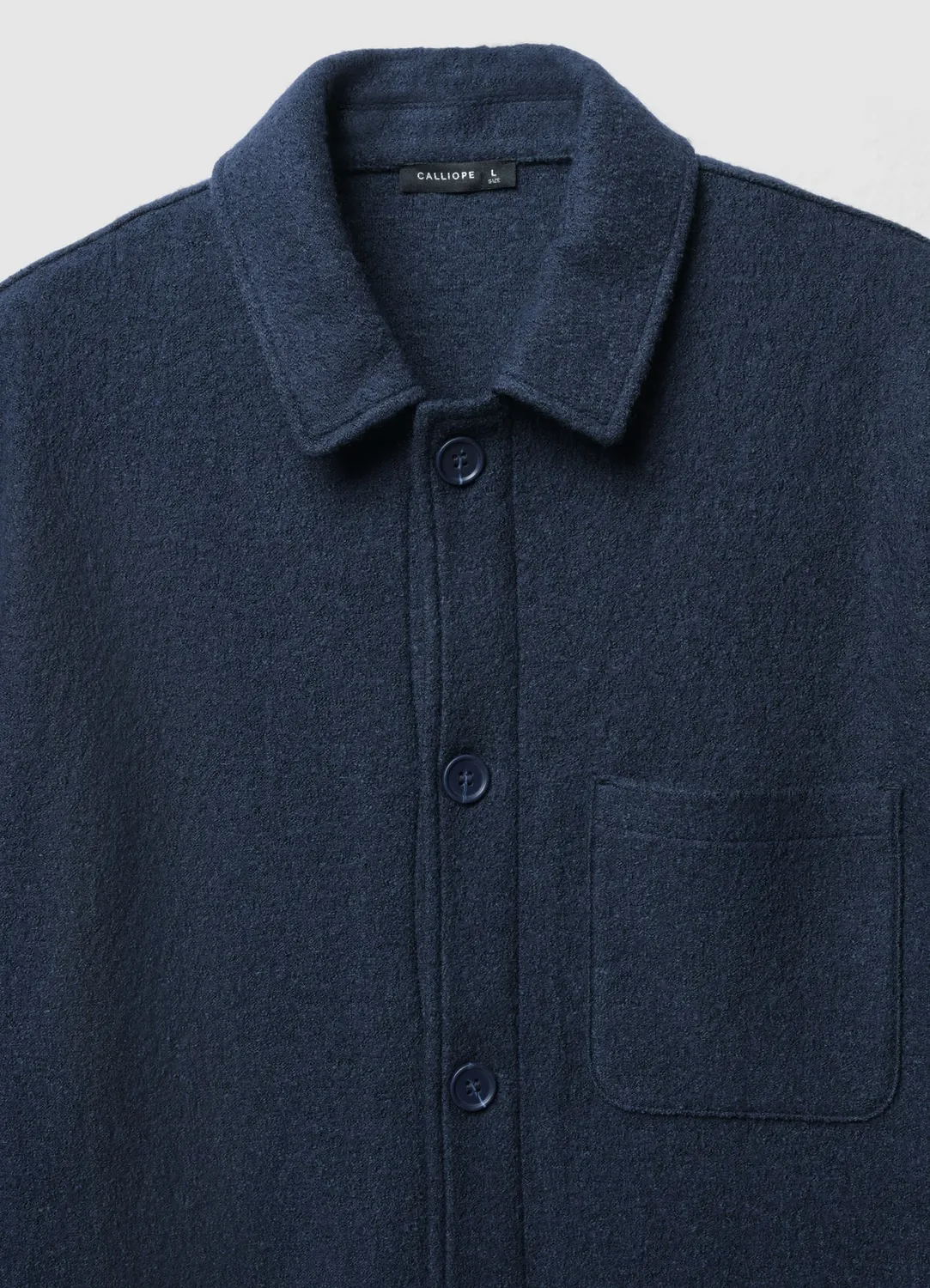 Calliope surchemise homme lainage boutonnée poches