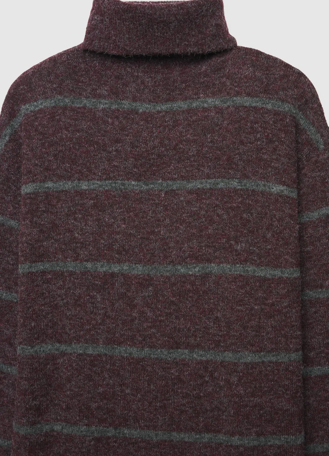 Calliope Atelier robe longue femme col roulé rayée