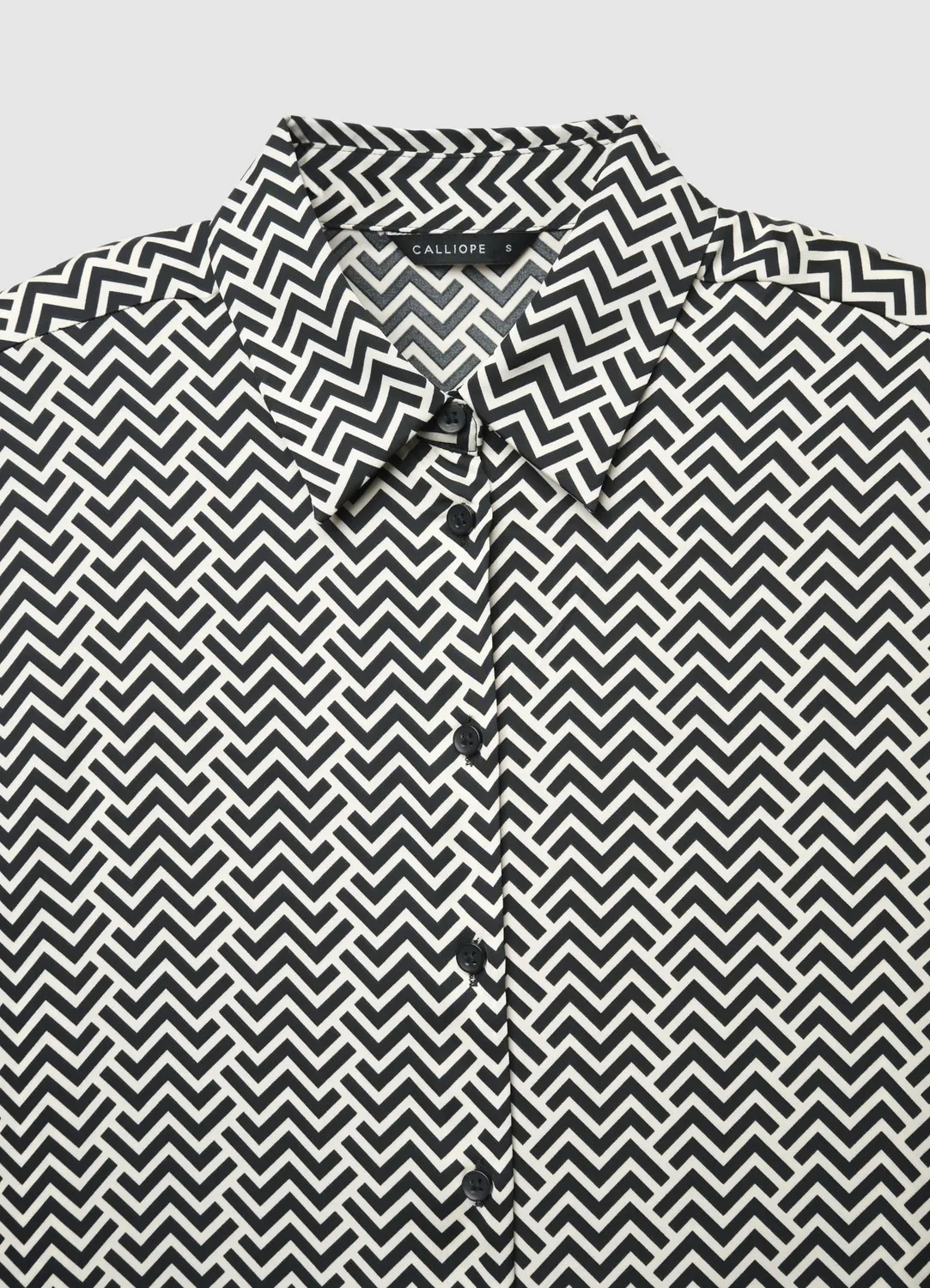 Calliope chemise chevron femme similisatin manches longues