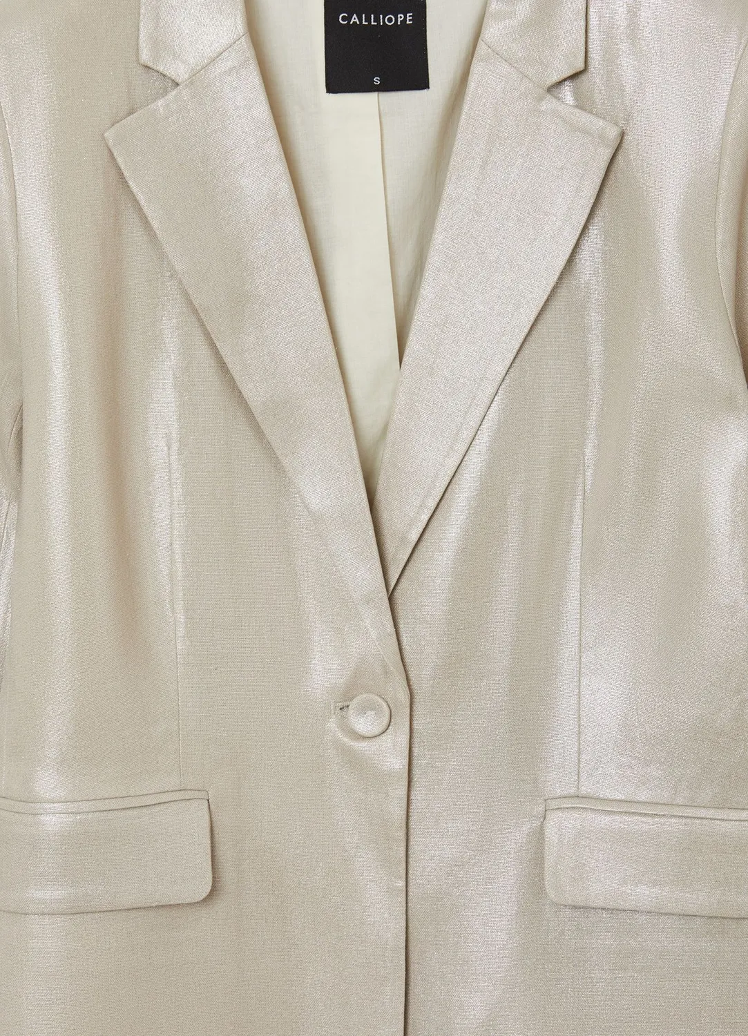 Calliope veste monopetto laminée femme