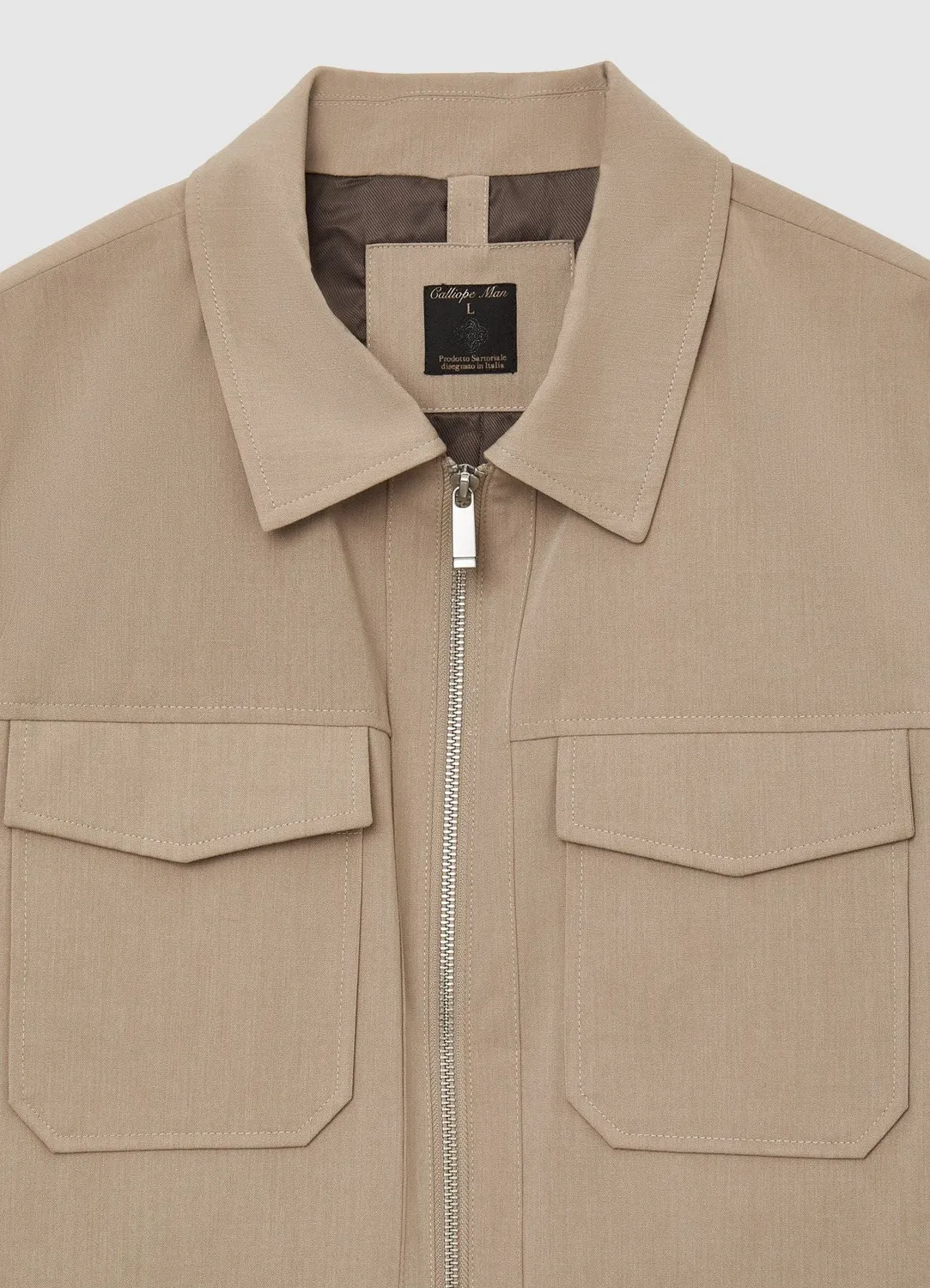Calliope veste légère zip col classique homme