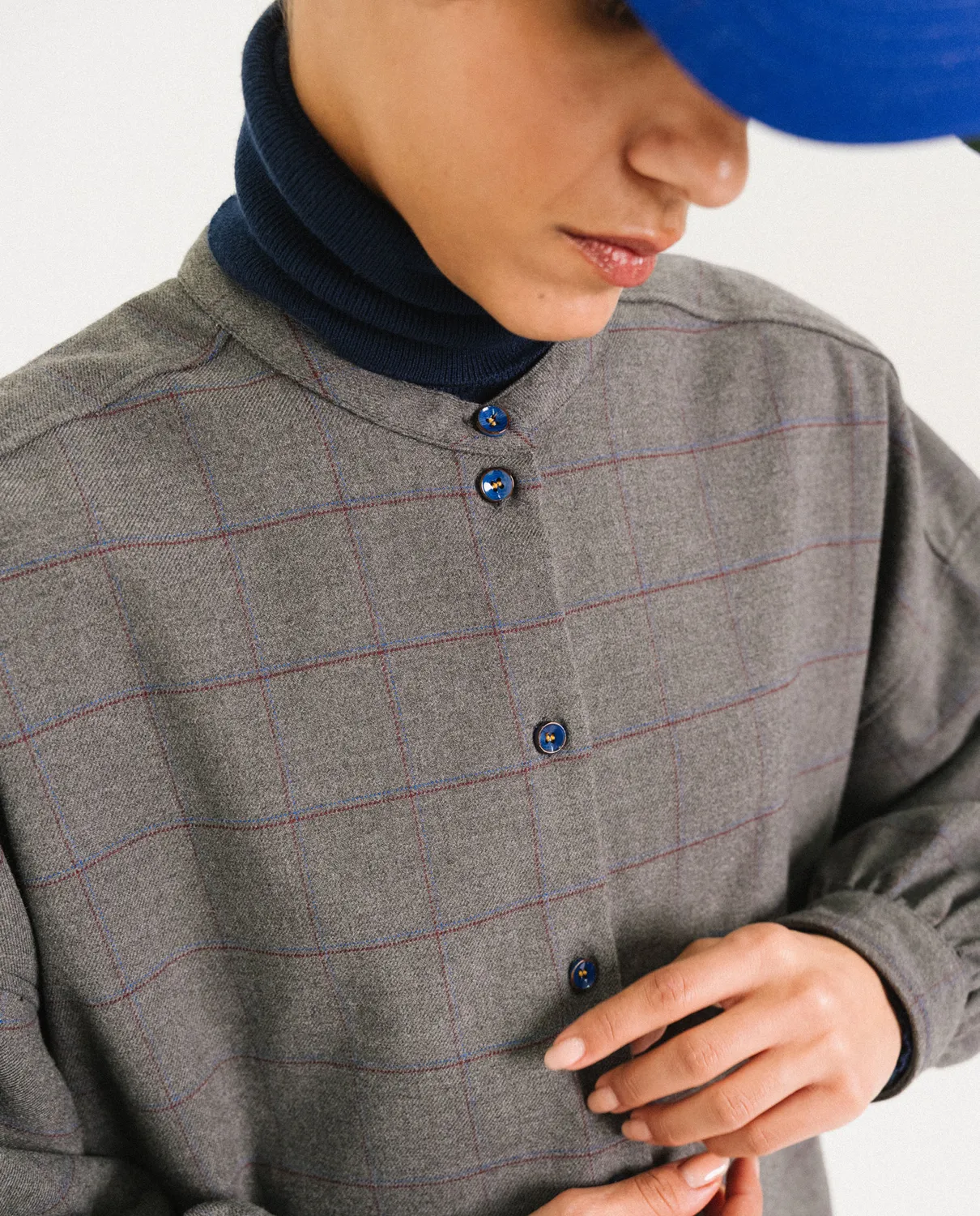 Tinsels Doha Baltimor blouse courte flanelle carreaux