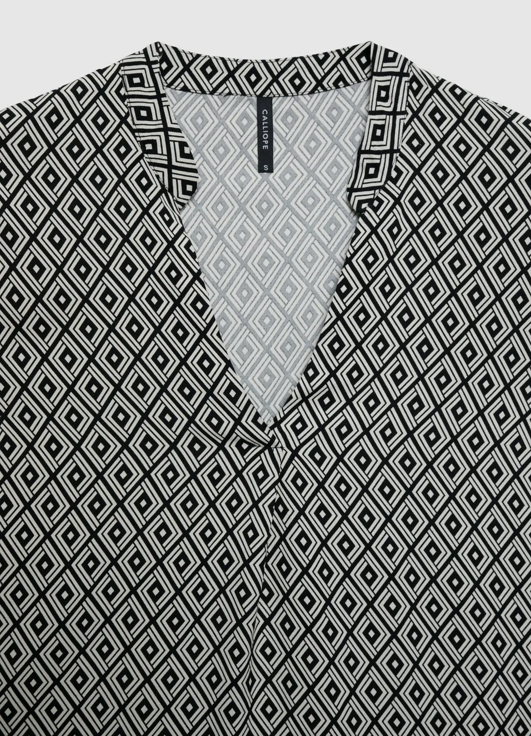 Calliope chemise femme col coréen motif géométrique