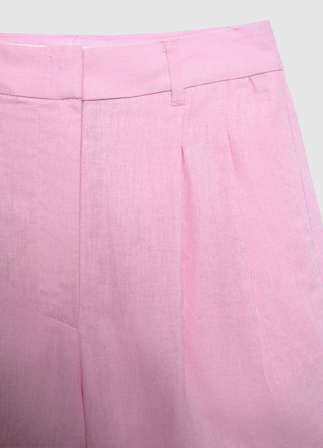 Calliope Bermuda lin taille haute femme
