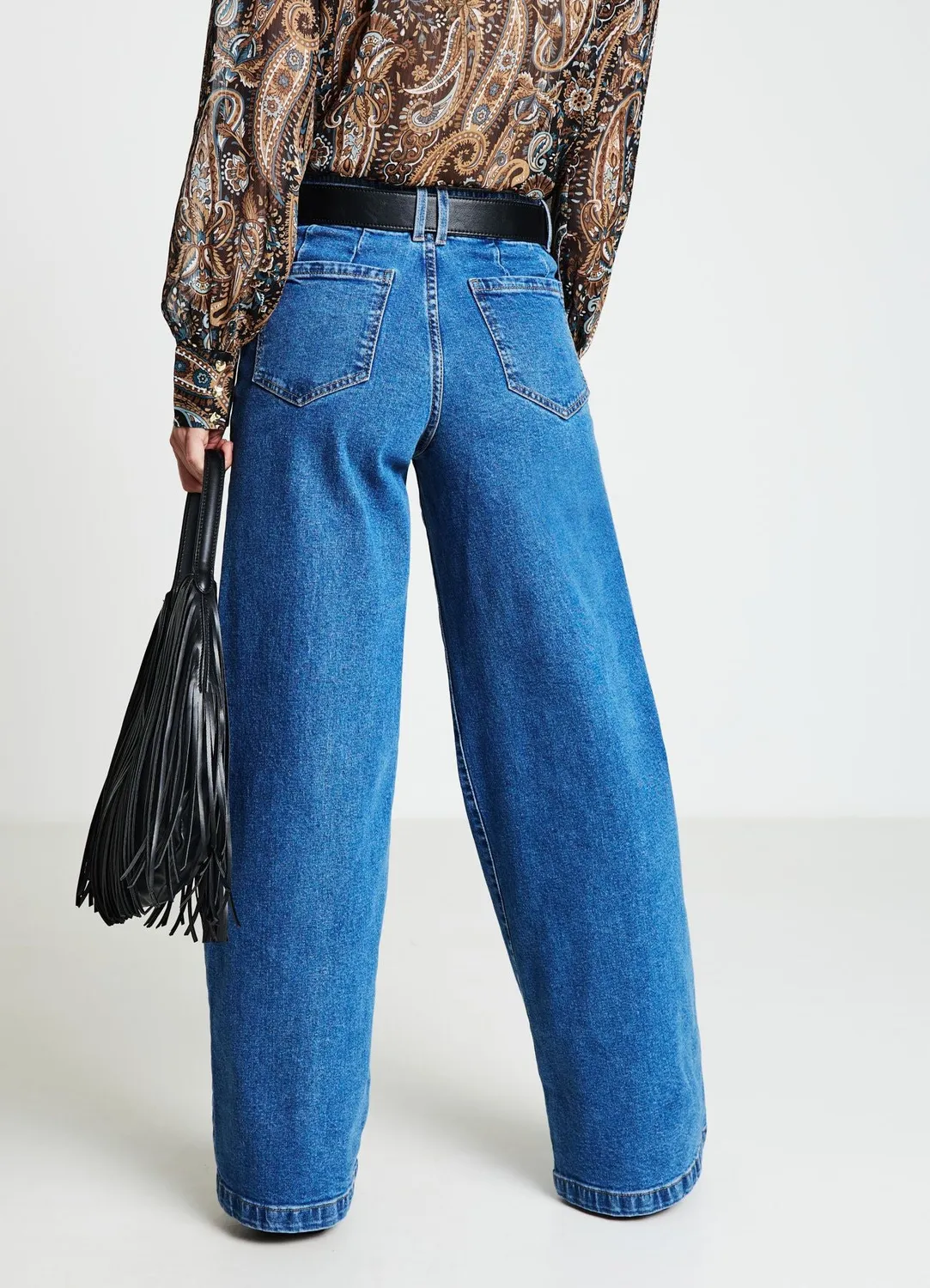Calliope jean wide leg femme taille 42 coutures relief