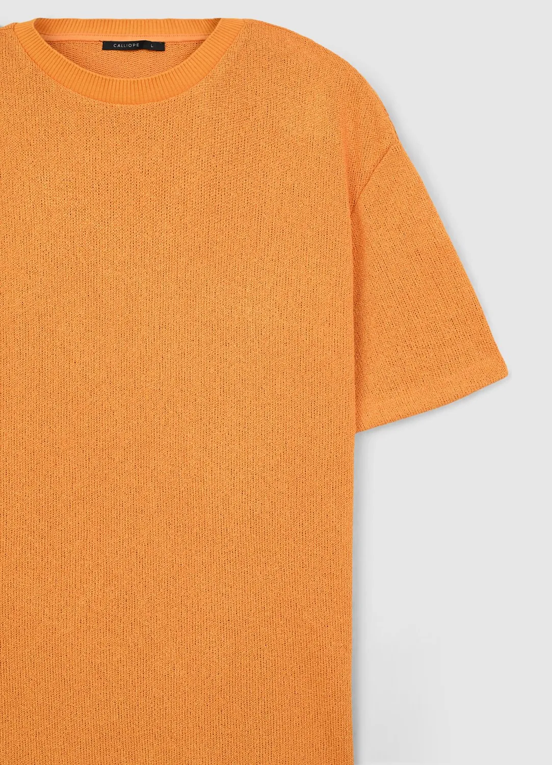 Calliope T-shirt homme texturé col rond coton