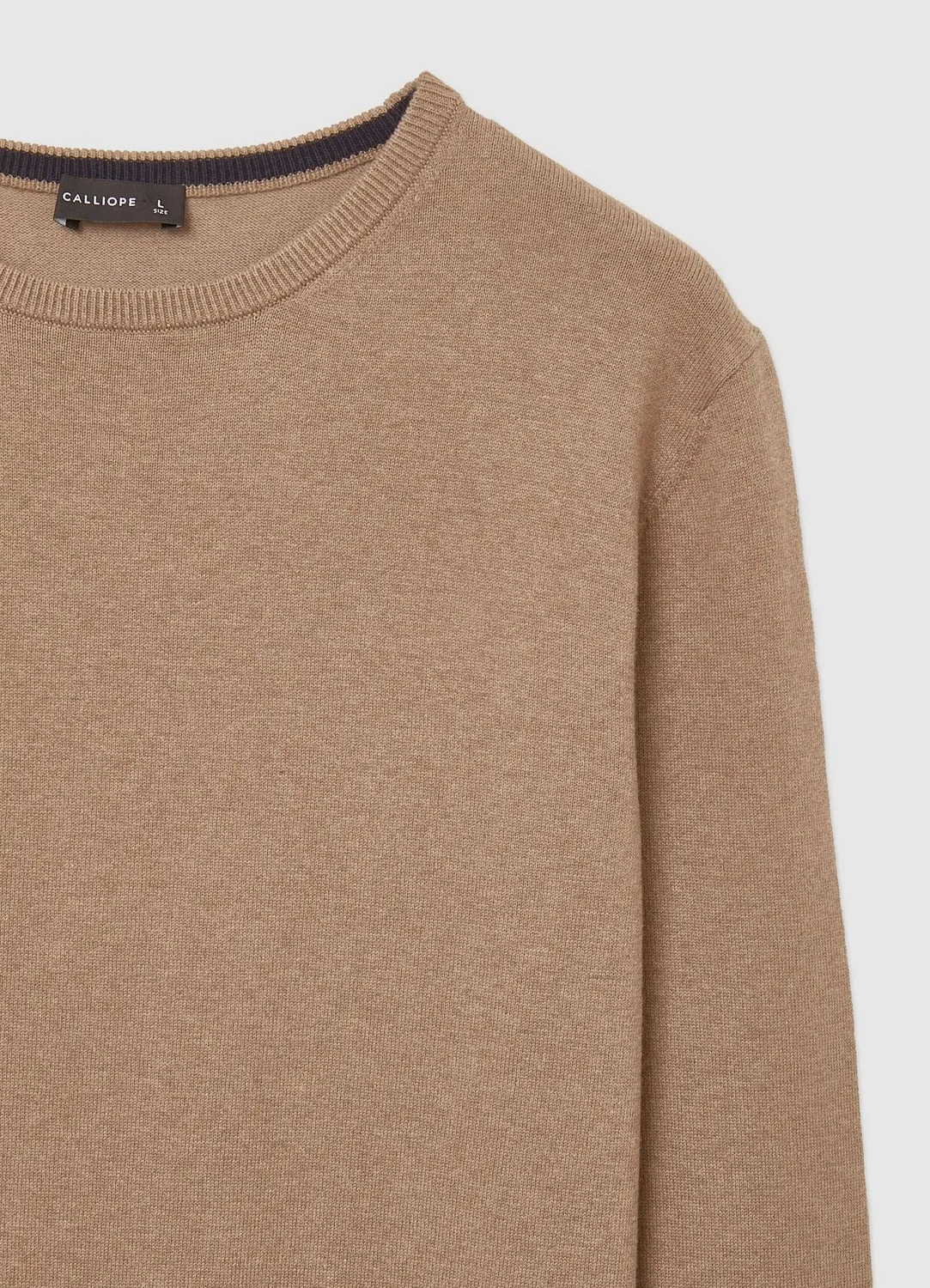 Calliope Pull col rond uni homme coton