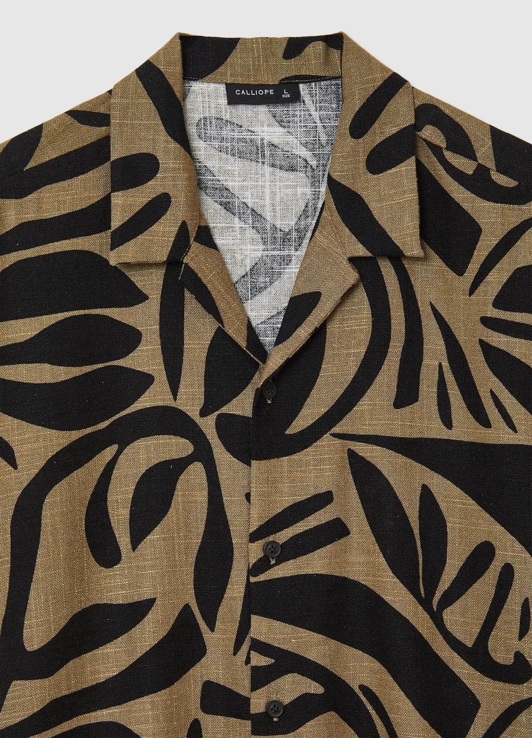 Calliope chemise homme bowling feuillage manches courtes