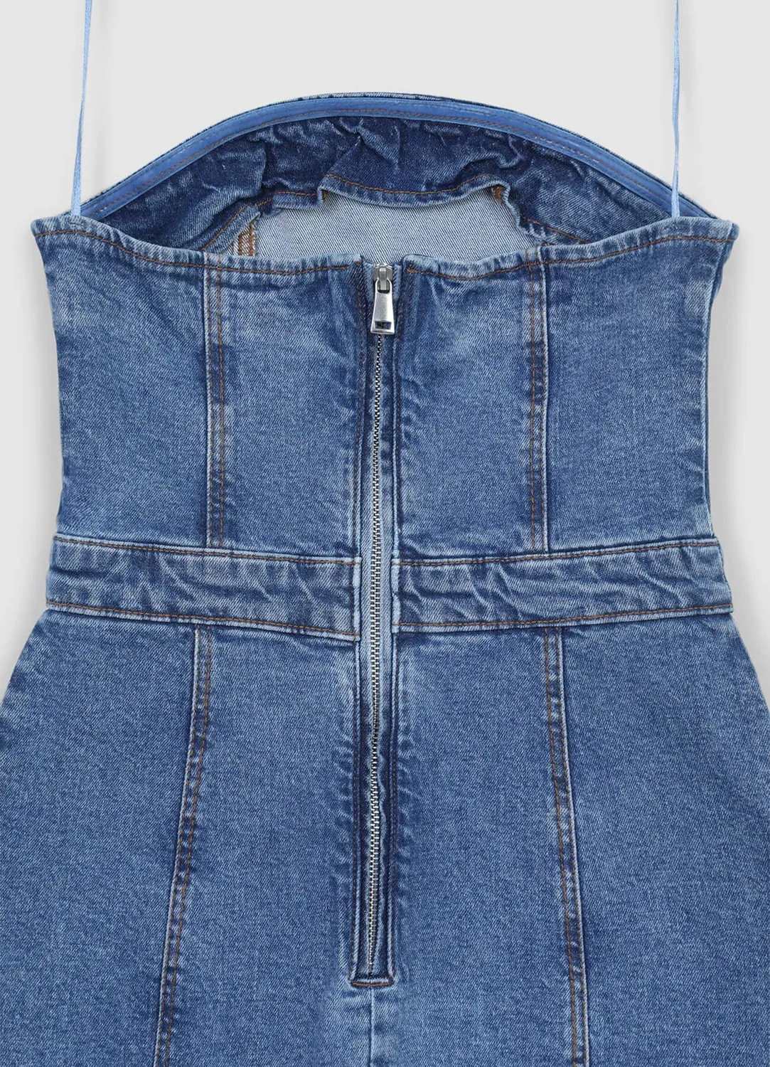 Calliope denim robe courte femme sans manches