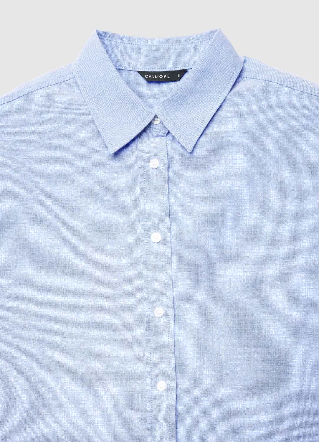 Calliope chemise crop femme oxford unie