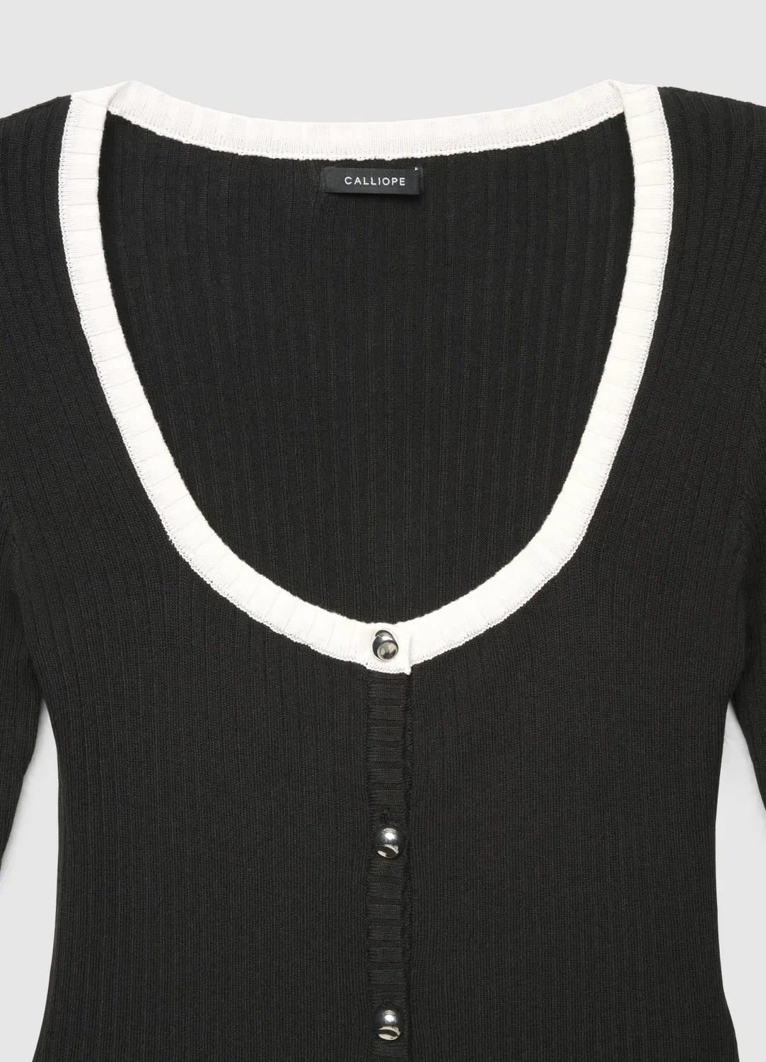 Calliope Cardigan uni volants bords contraste femme