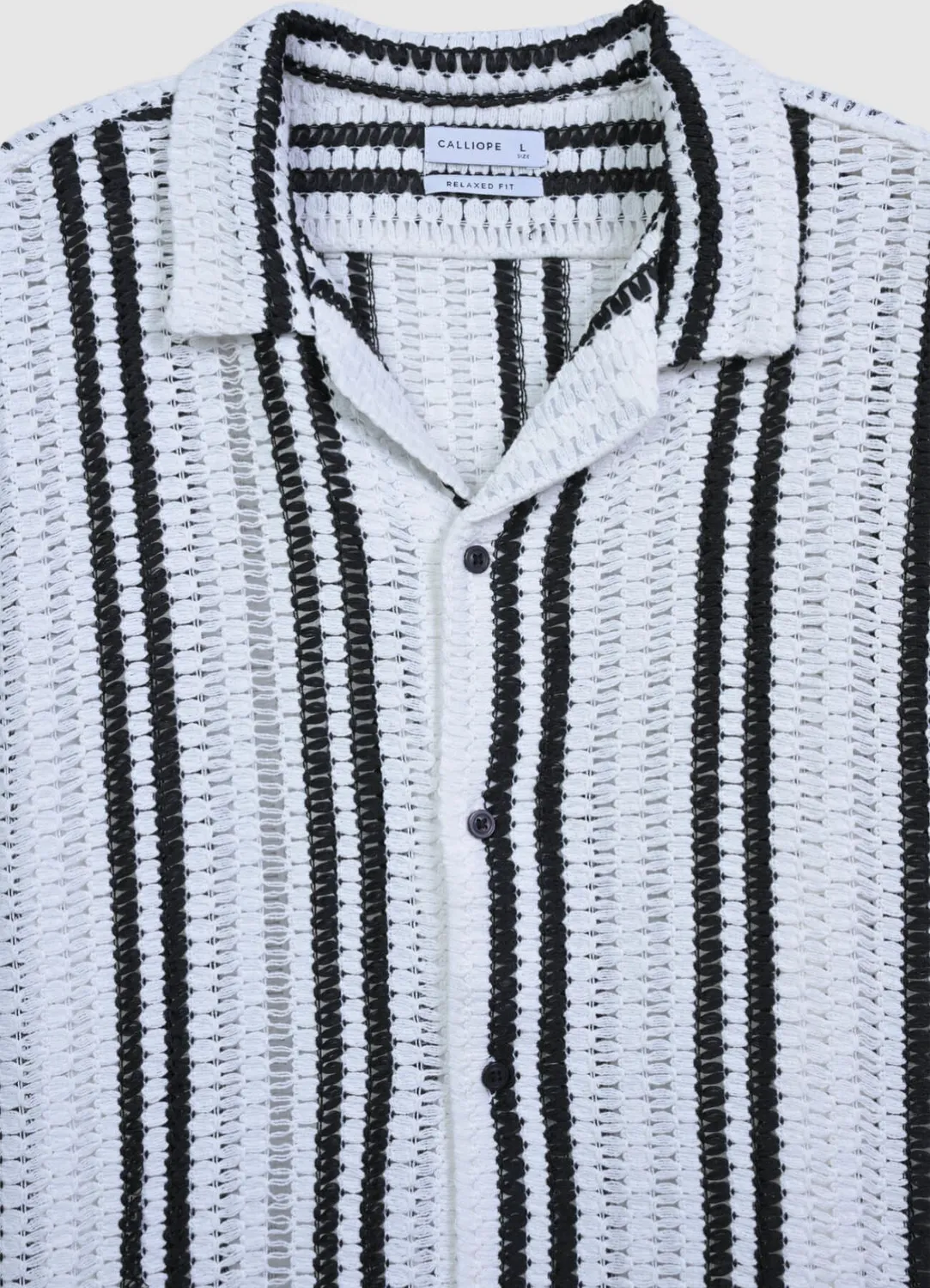 Calliope Croquet chemise homme rayée manches courtes