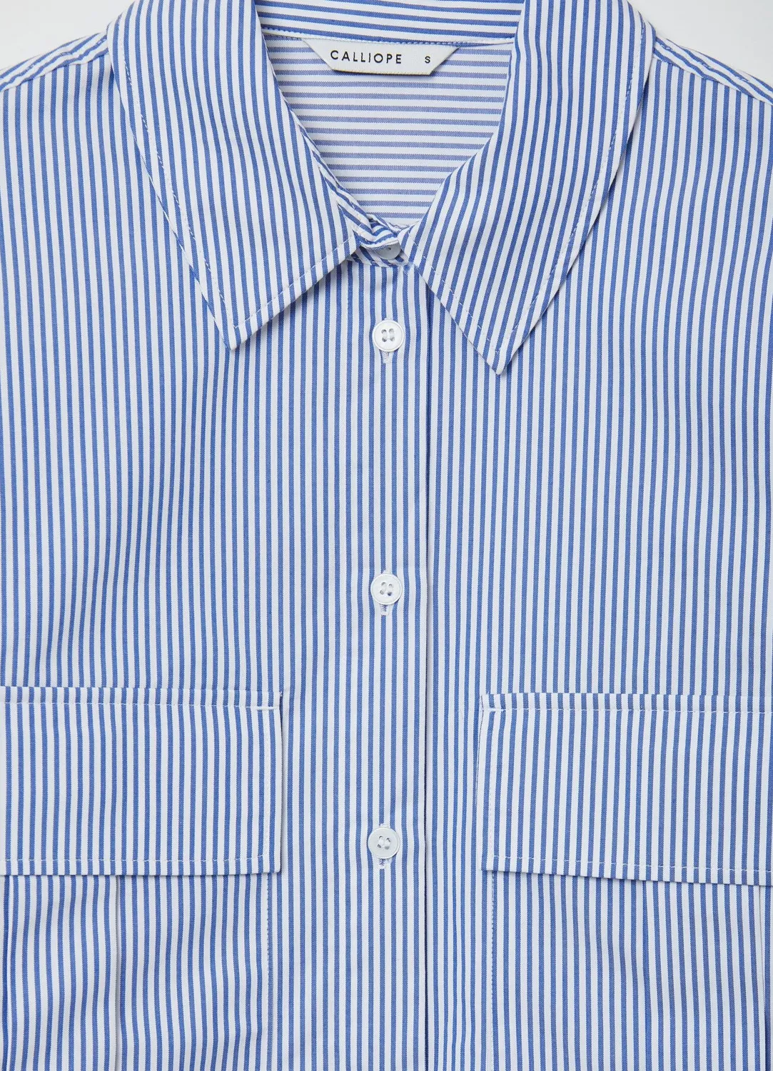 Calliope chemise crop à rayures femme manches longues