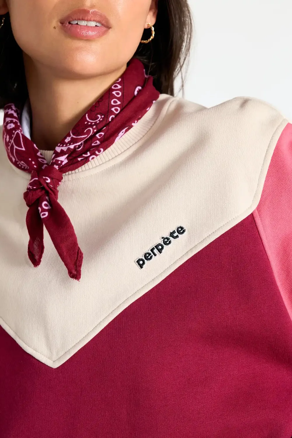 Perpète Max sweat bordeaux coton bio