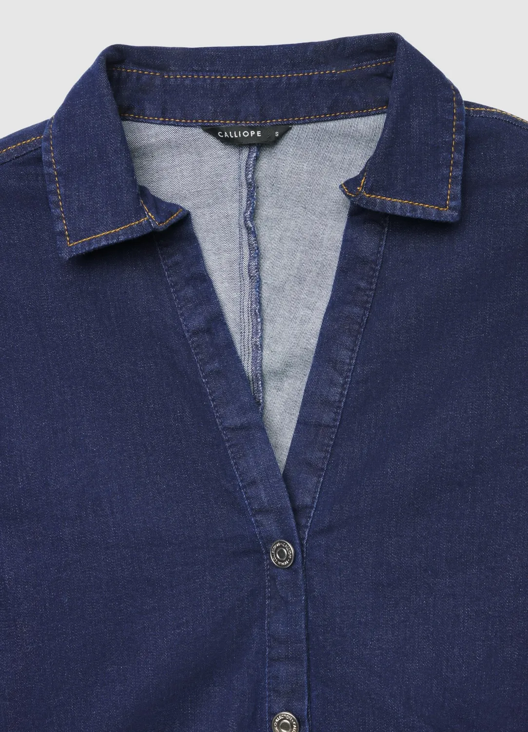 Calliope robe chemisier denim stretch boutons femme
