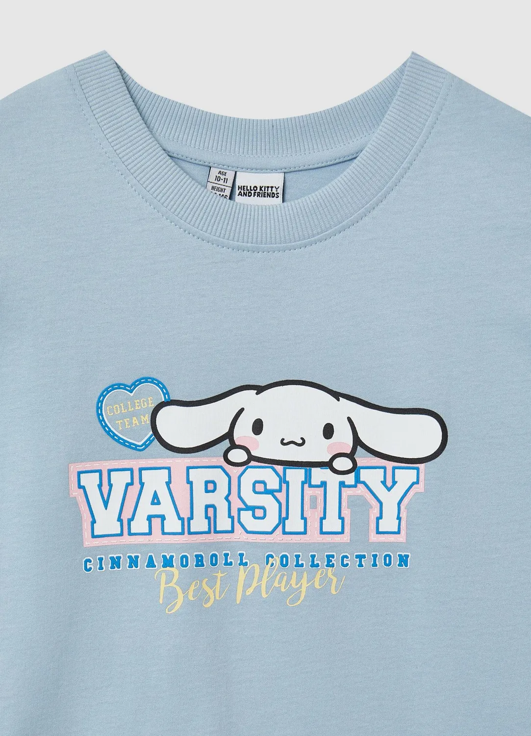 Calliope Cinnamoroll t-shirt enfant coton varsity