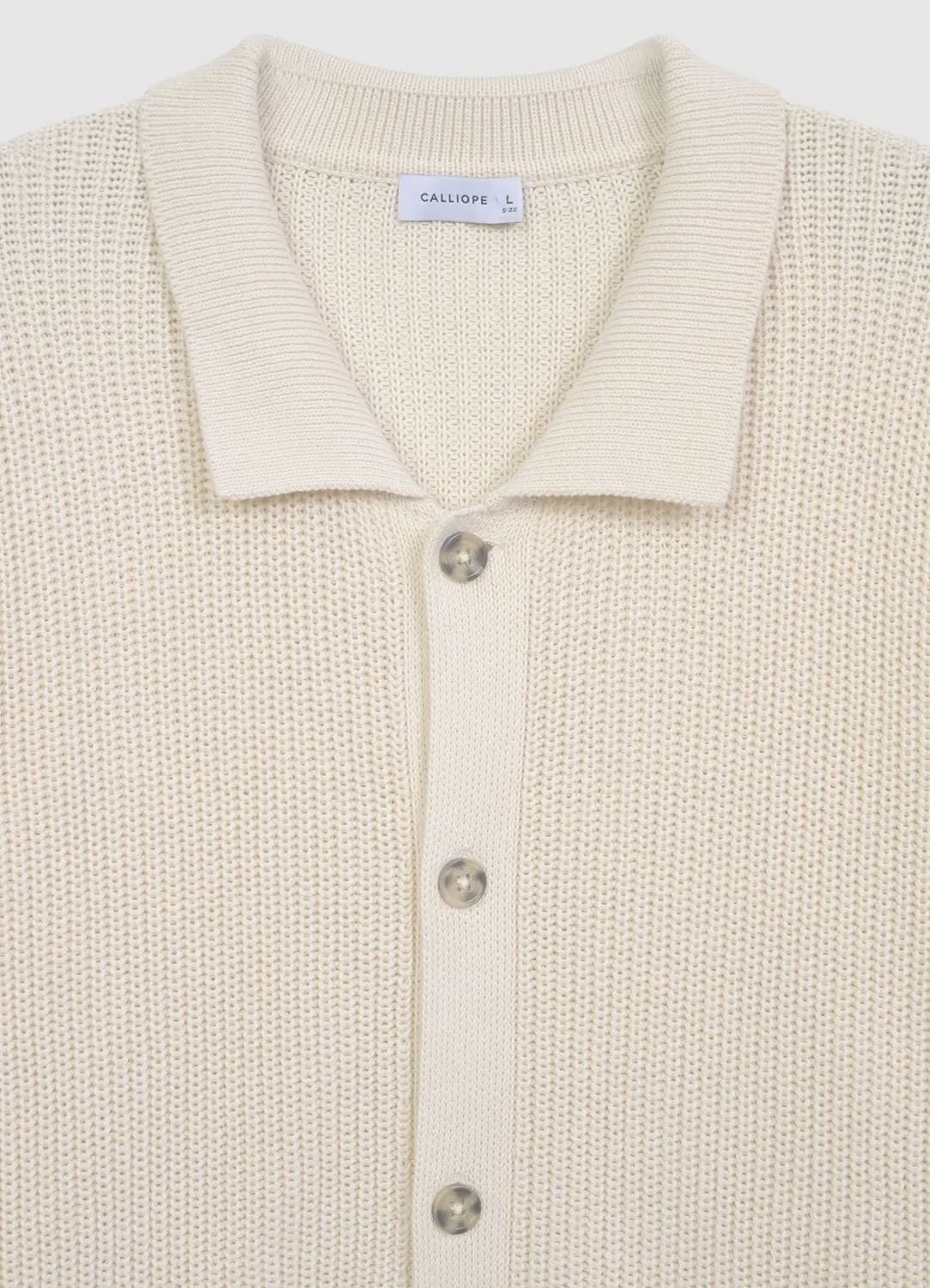 Calliope cardigan col chemise homme uni boutons