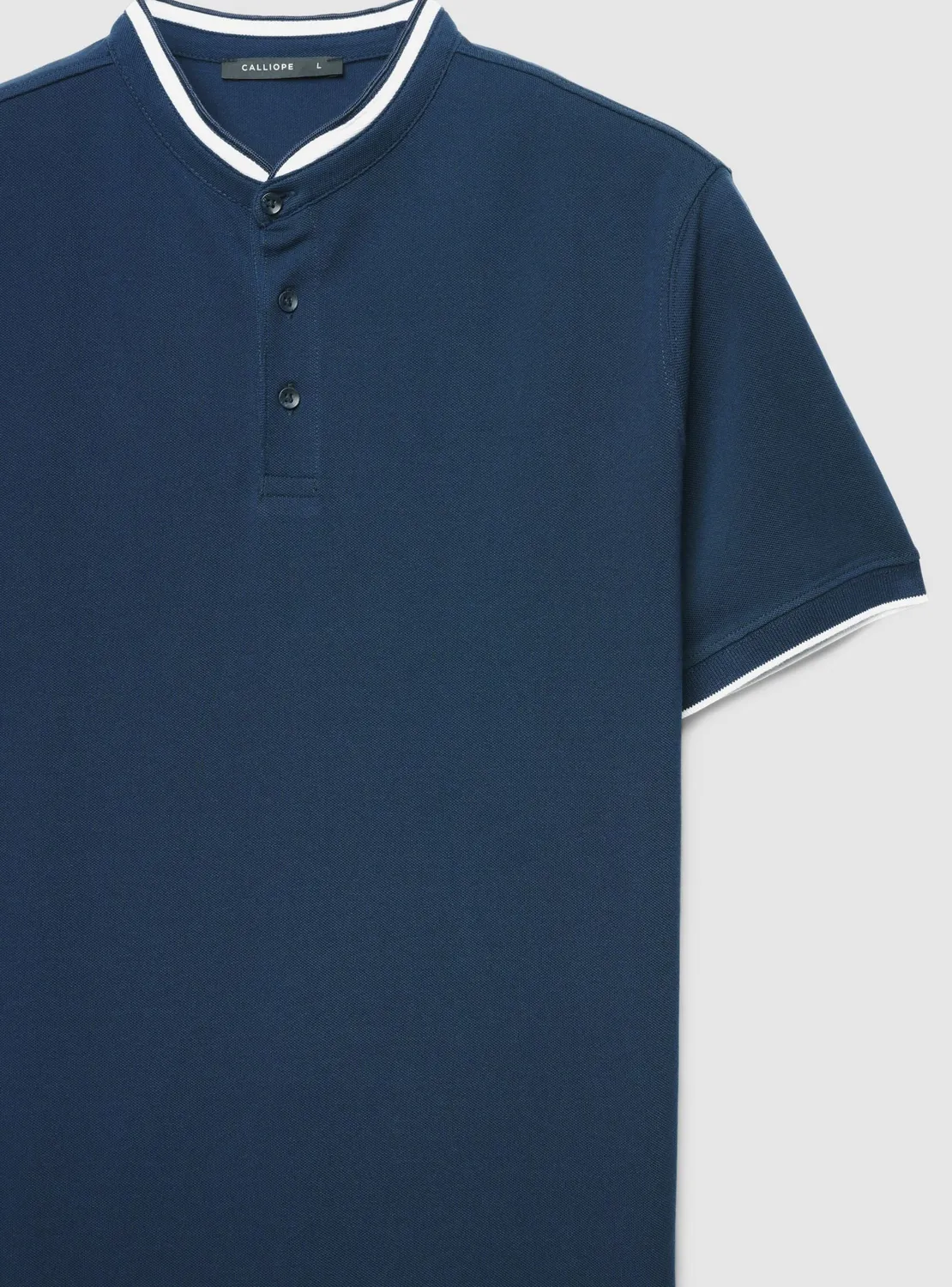 Calliope polo col coréen homme manches courtes