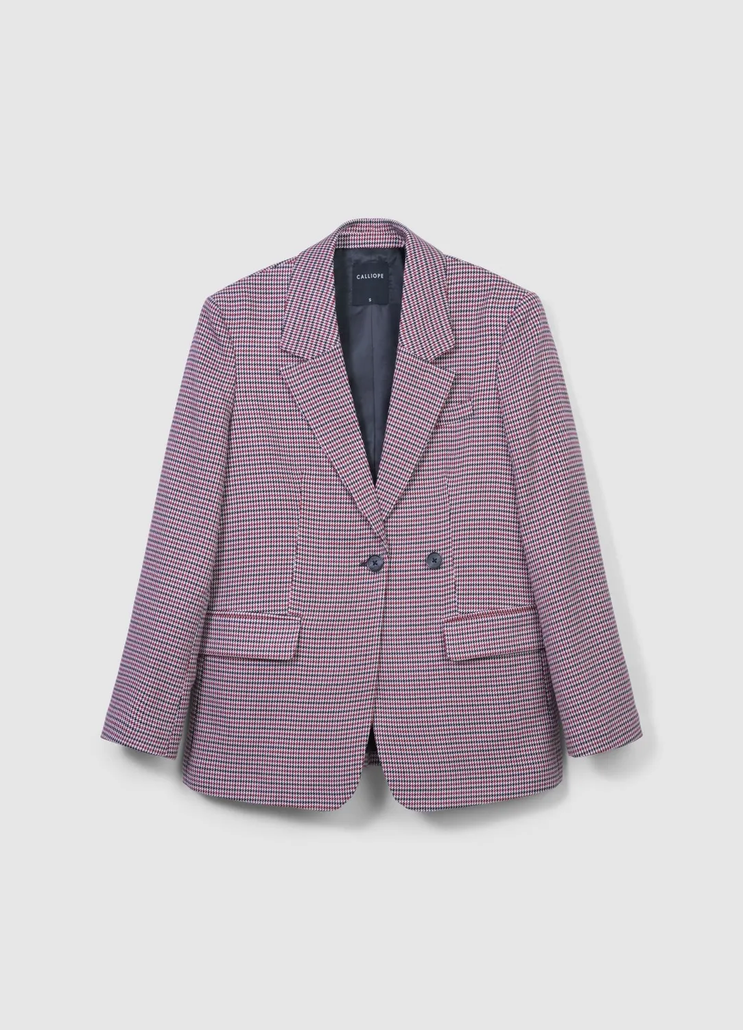 Calliope blazer pied-de-poule femme monobouton