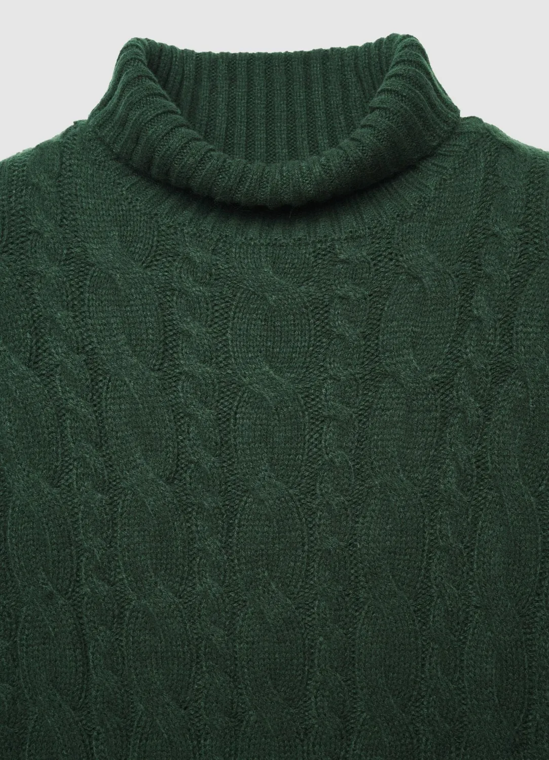 Calliope pull col roulé homme torsades uni