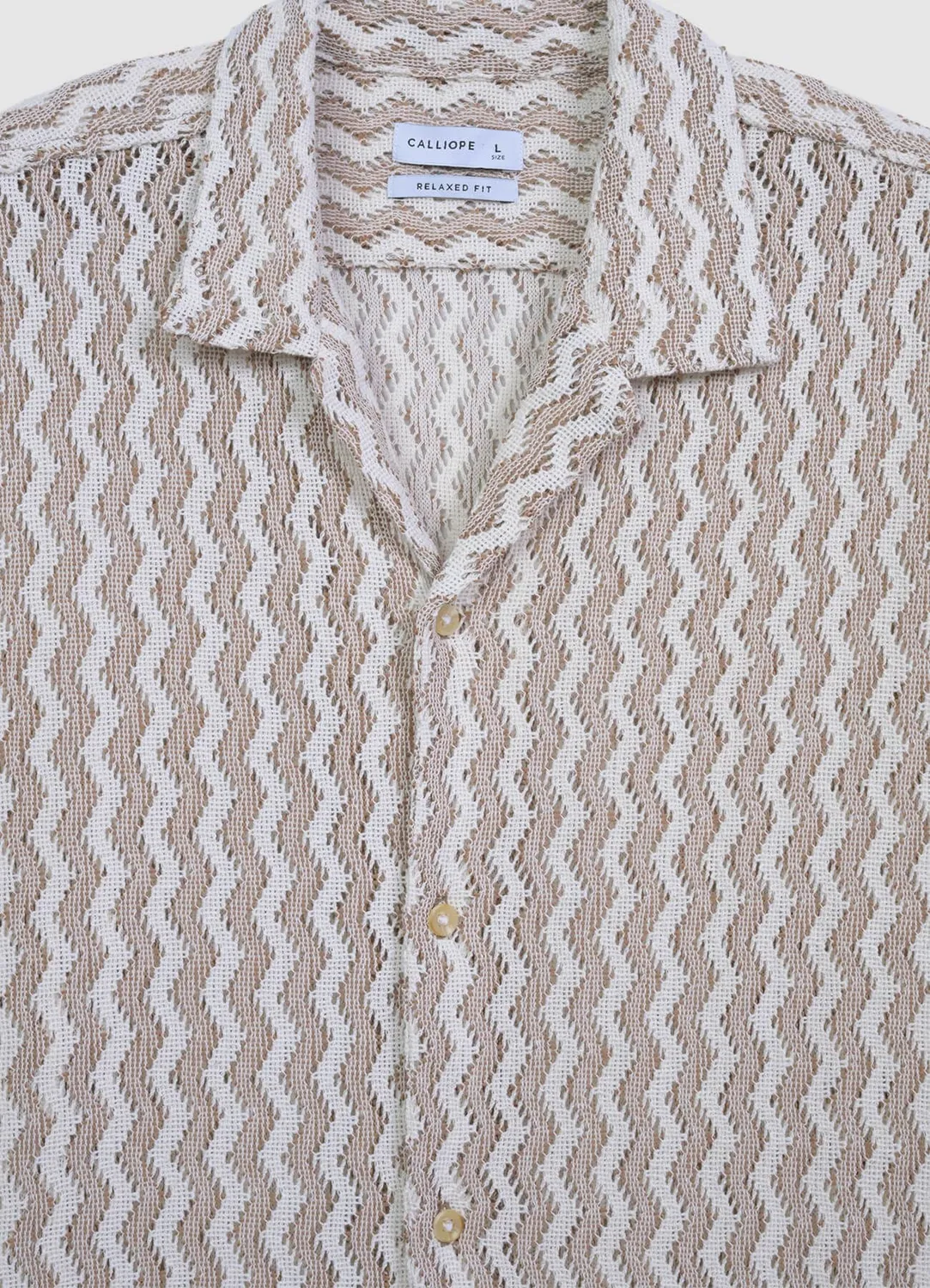 Calliope chemise homme manches courtes crochet L