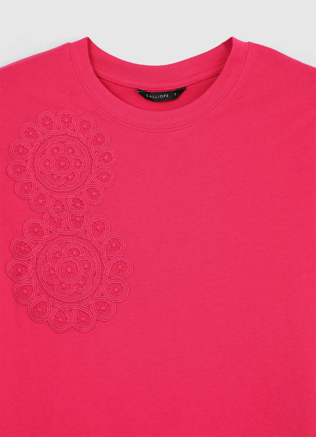 Calliope t-shirt femme coton inserts crochet