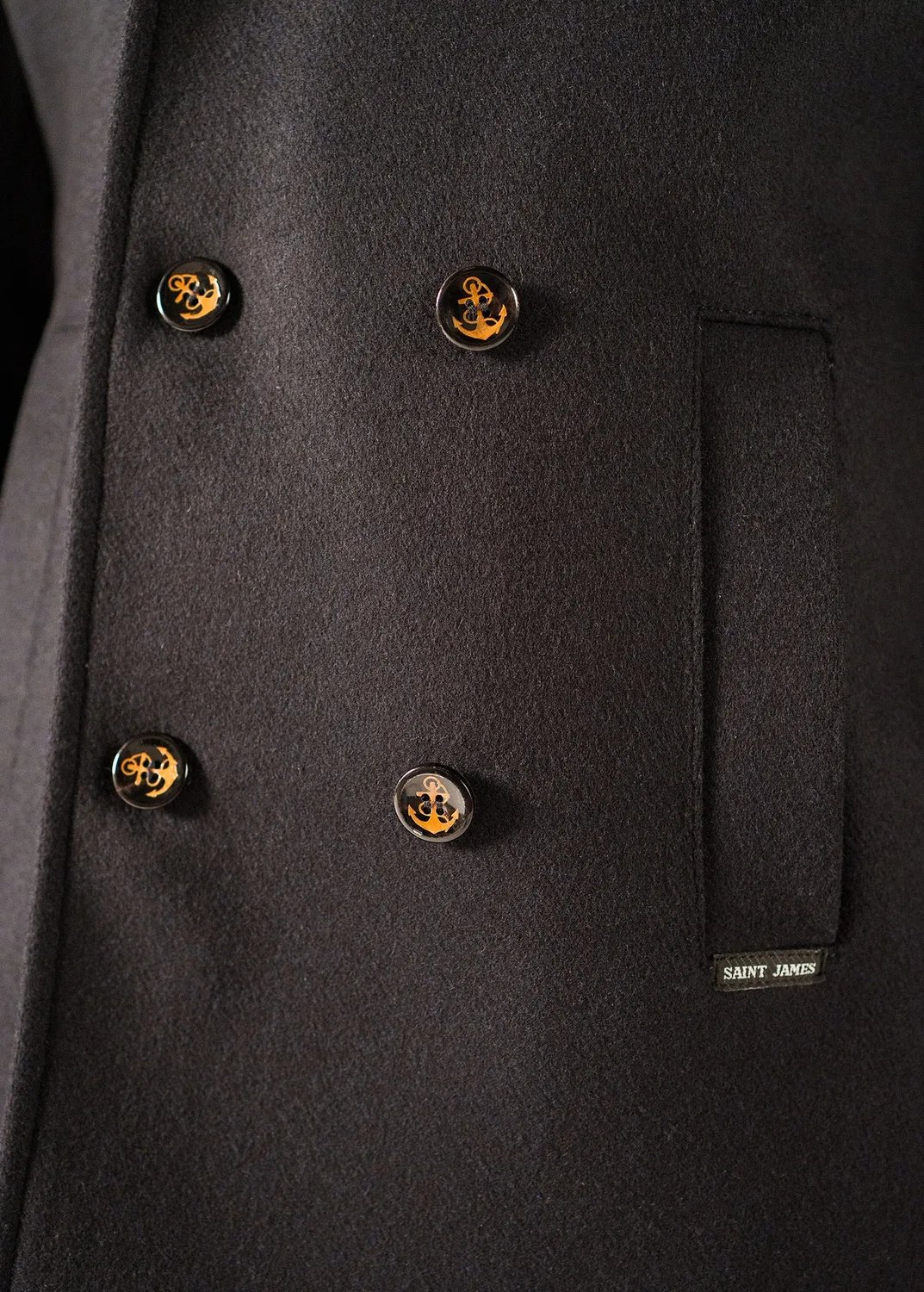 Saint James St Hilaire caban navy drap de laine