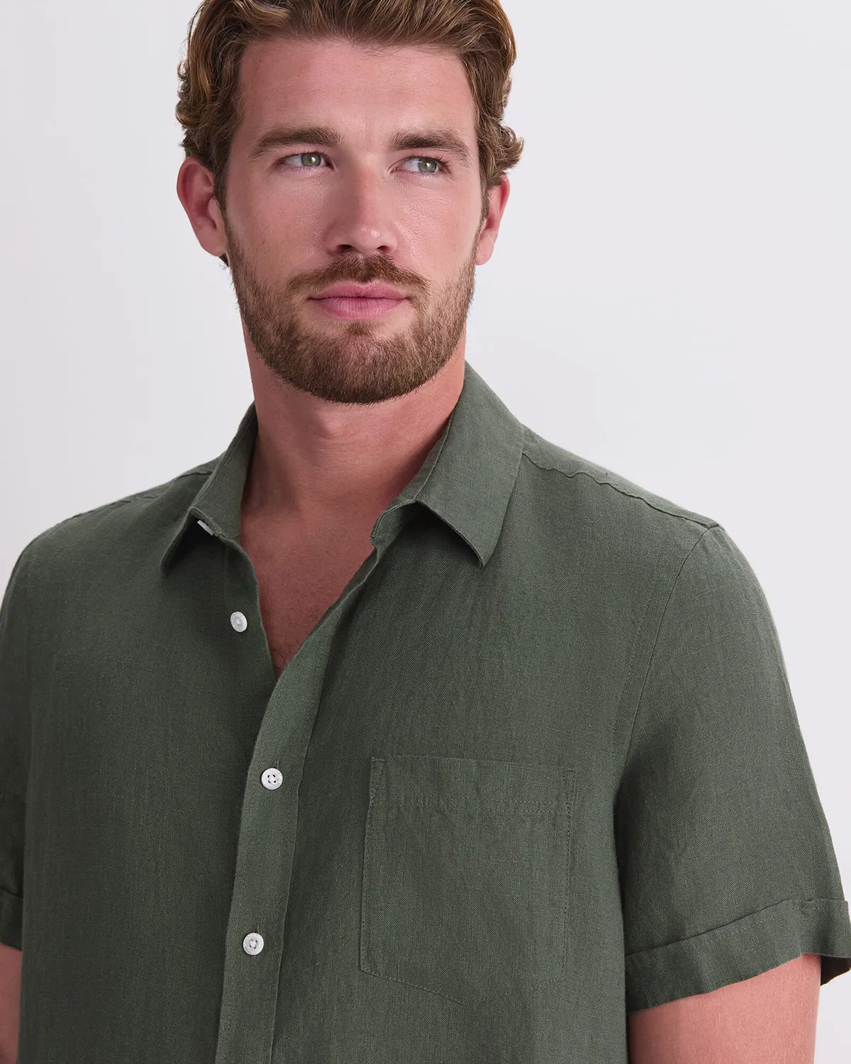 Sportscraft chemise lin homme manches courtes