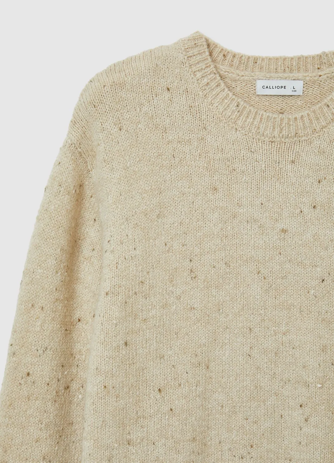 Calliope Pull col rond homme manches longues uni