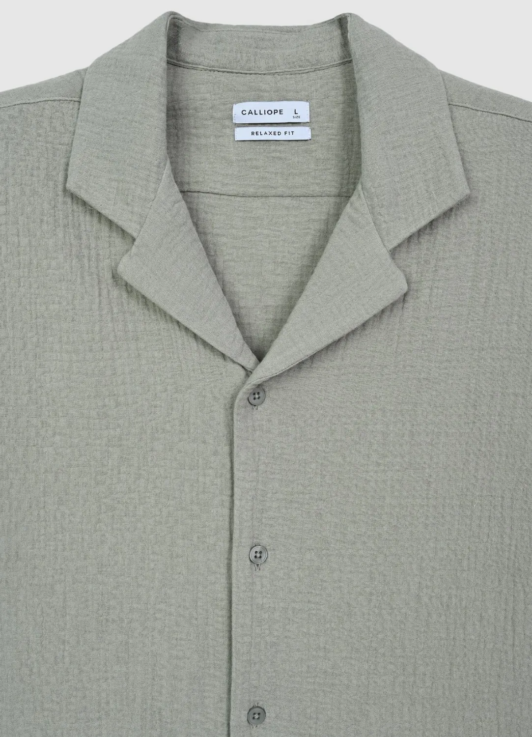Calliope chemise bowling homme coton manches courtes