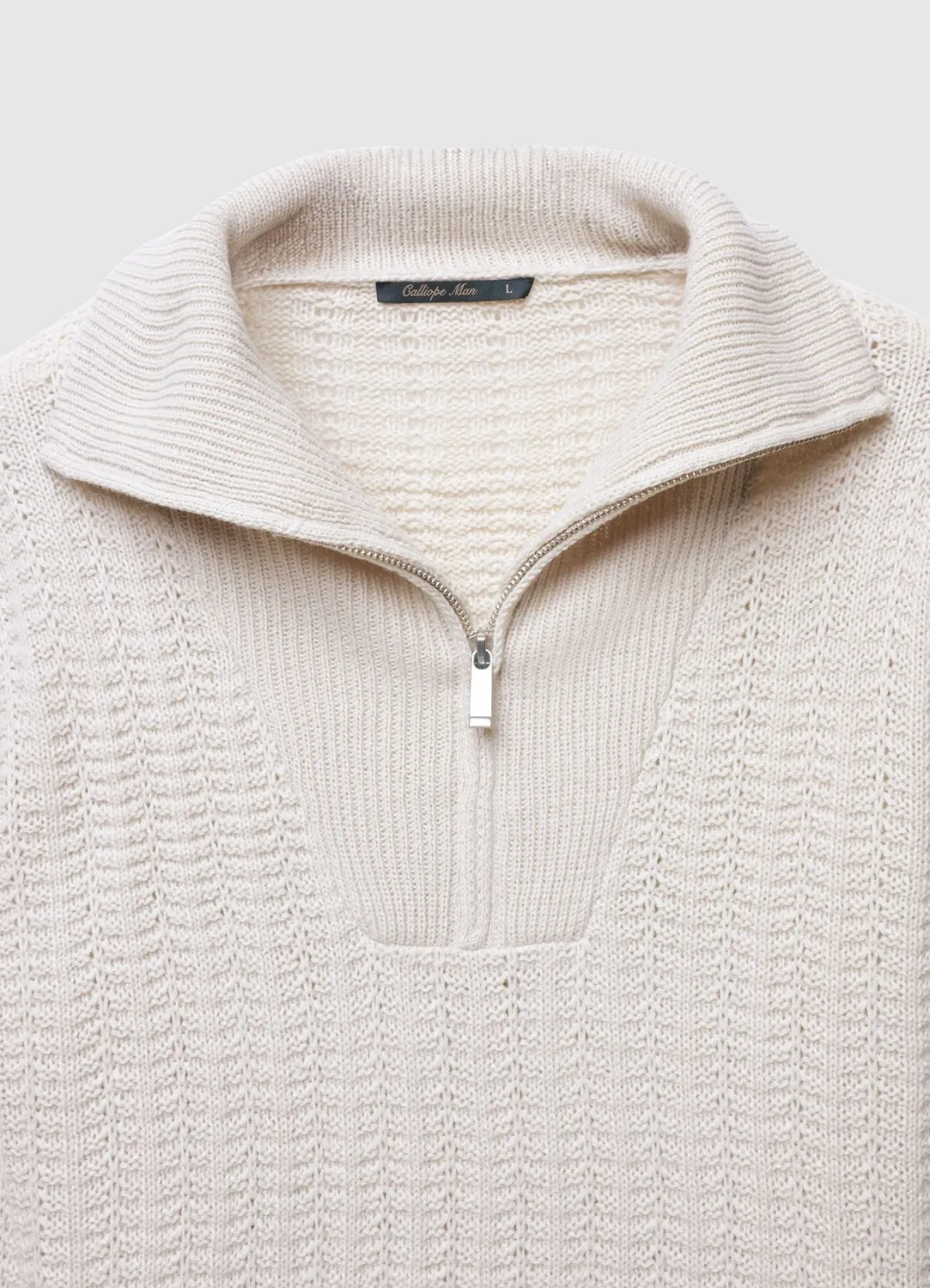 Calliope half zip pull homme côtelé