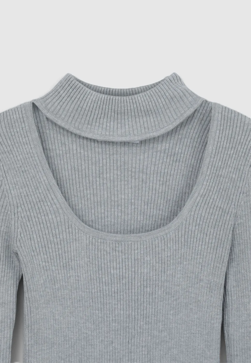 Calliope T-shirt cut out devant manches longues femme uni