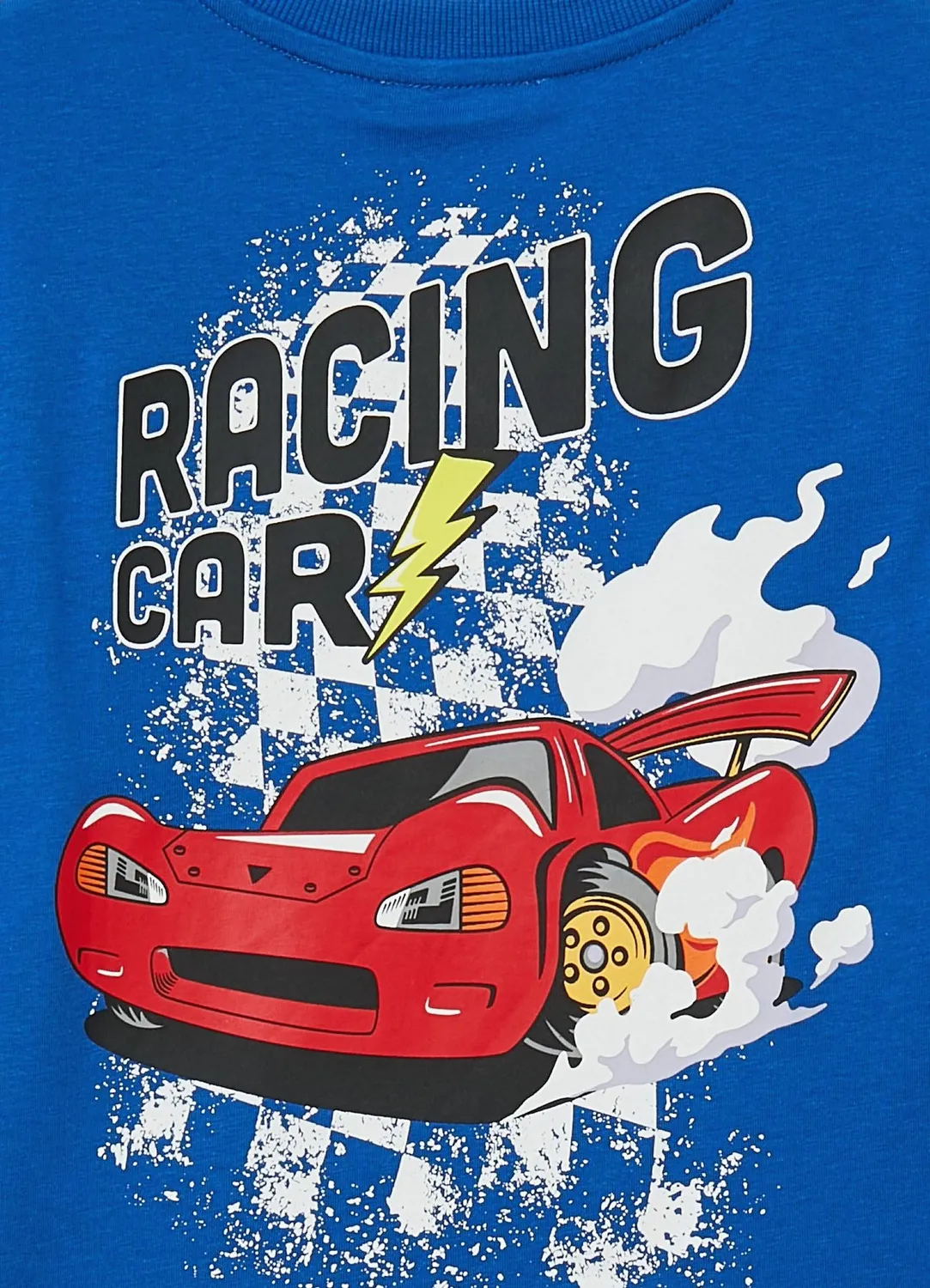 Calliope t-shirt garçon voiture course imprimé