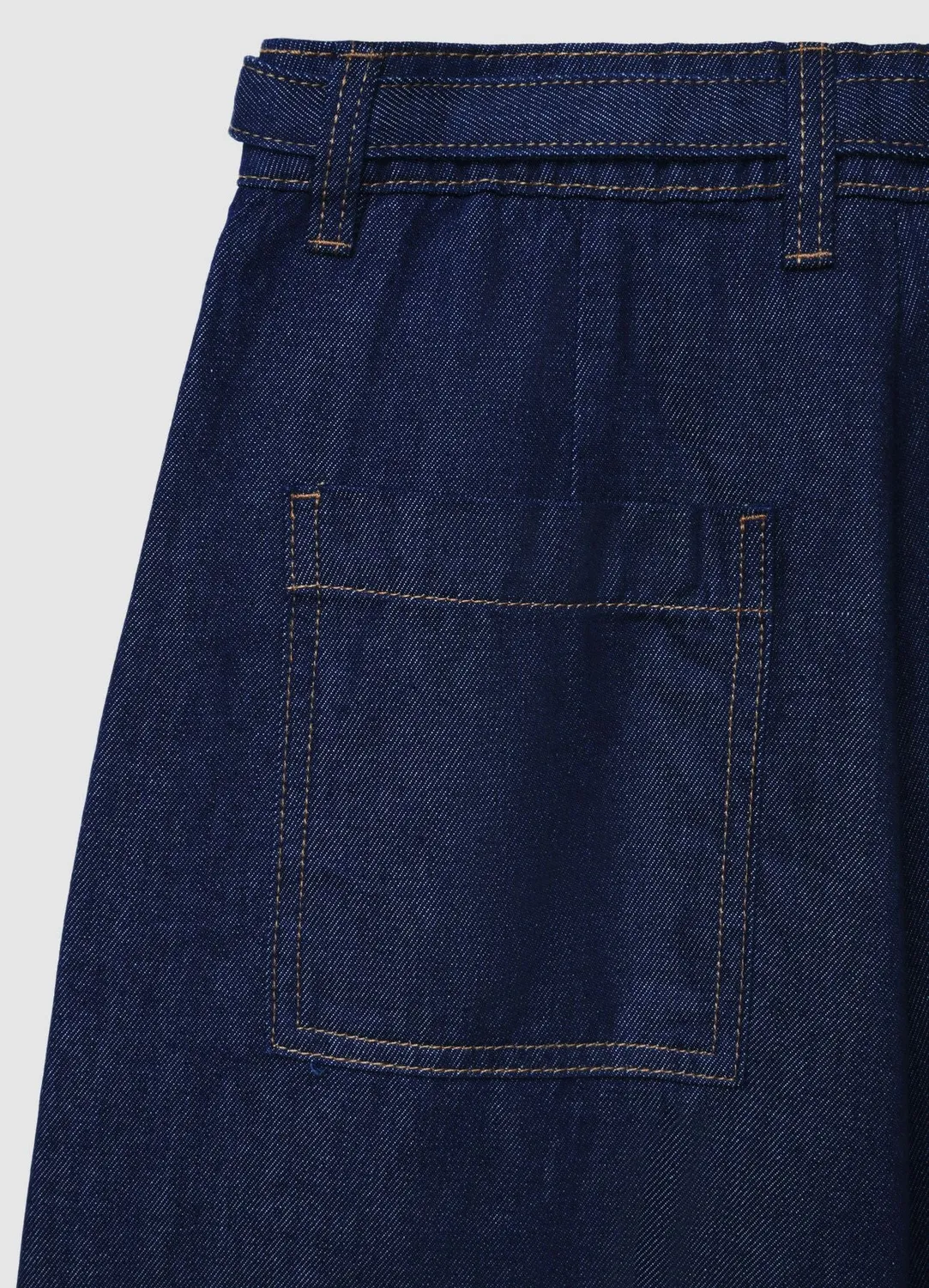 Calliope Bermuda in denim con pieghe short femme taille haute