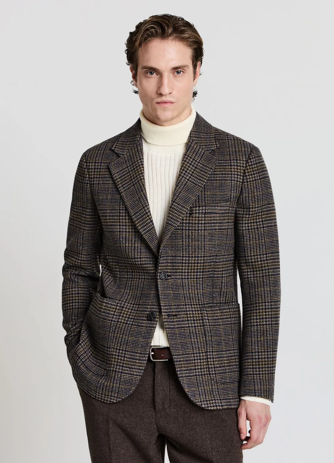 Calliope veste homme à carreaux 2 boutons