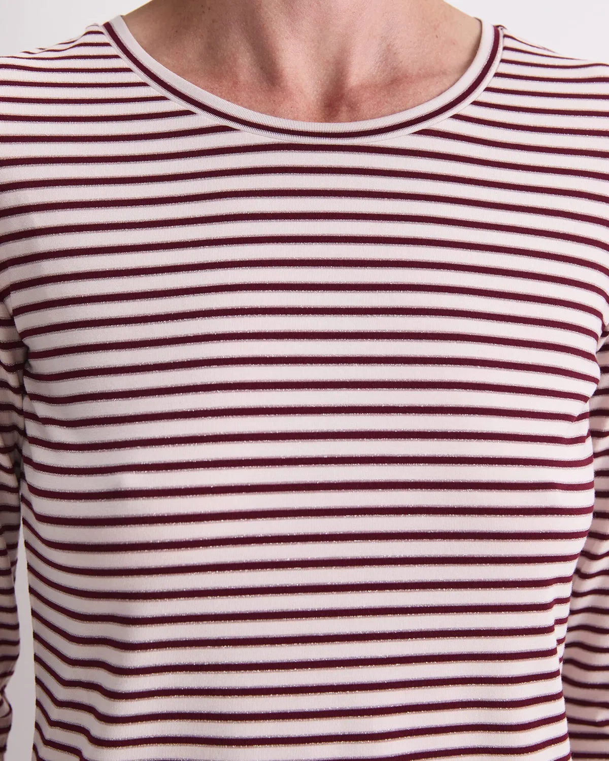 Sportscraft Stripe Lurex Long Sleeve Magic Tee tee-shirt rayé