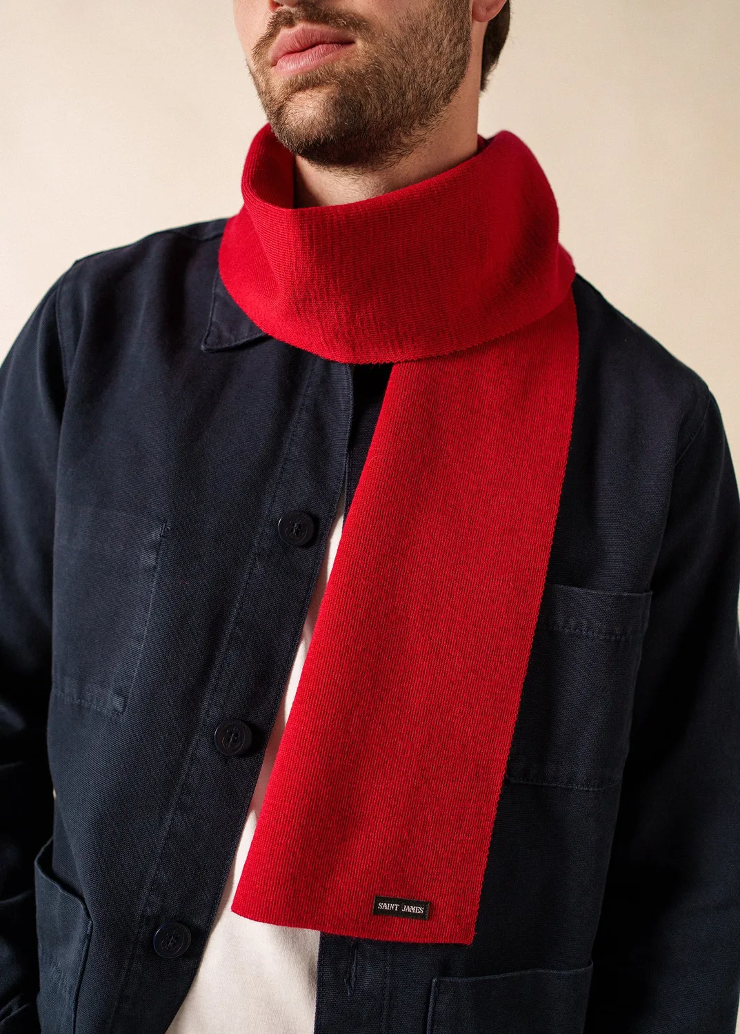 Saint James Scarf écharpe laine bordeaux Médoc adulte 1,6 m