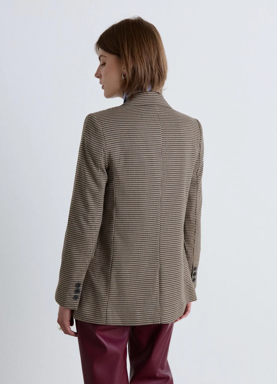 Calliope veste femme double-bouton pied-de-poule